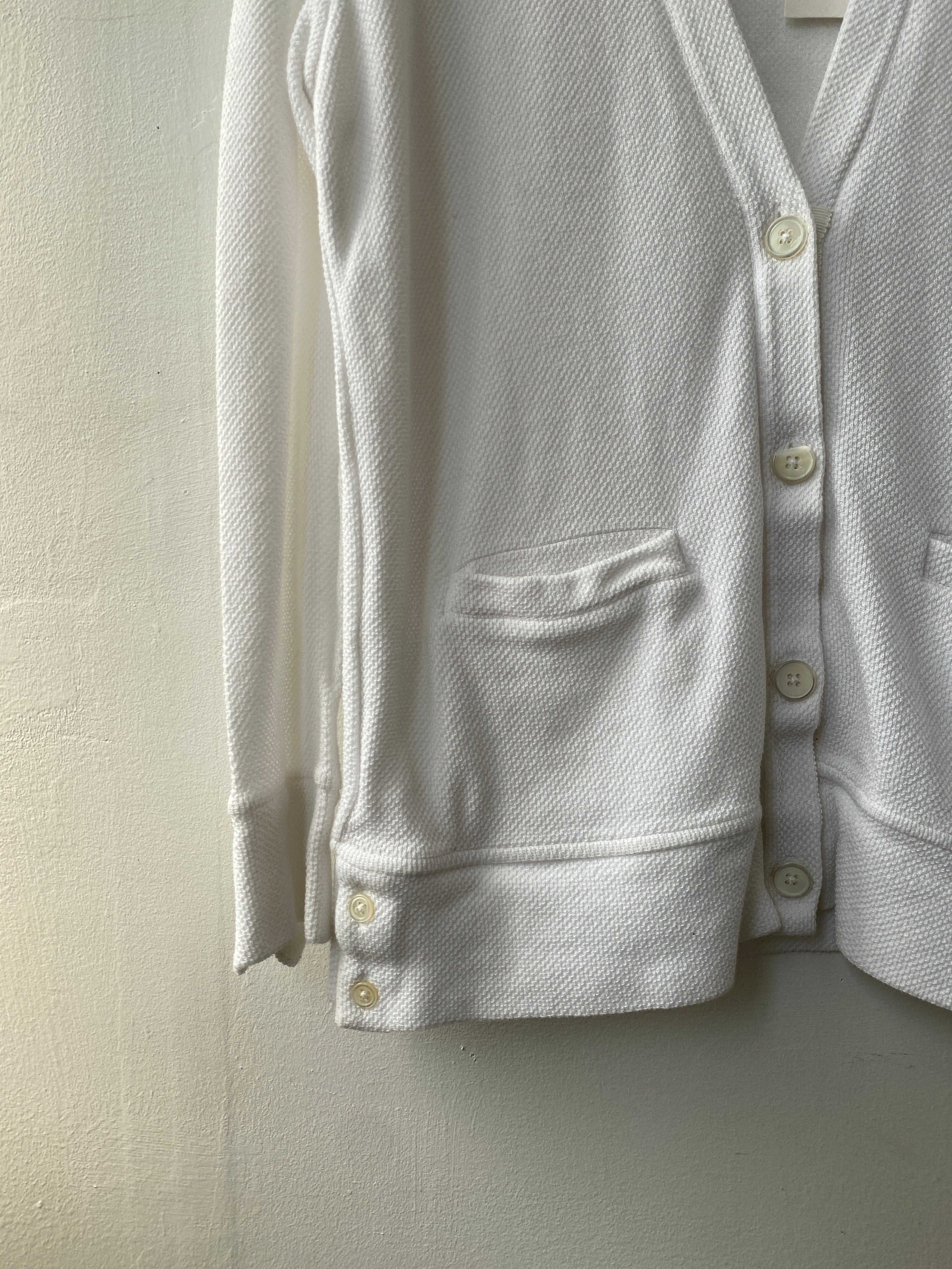 Thom Browne Sample White Cotton cardigan