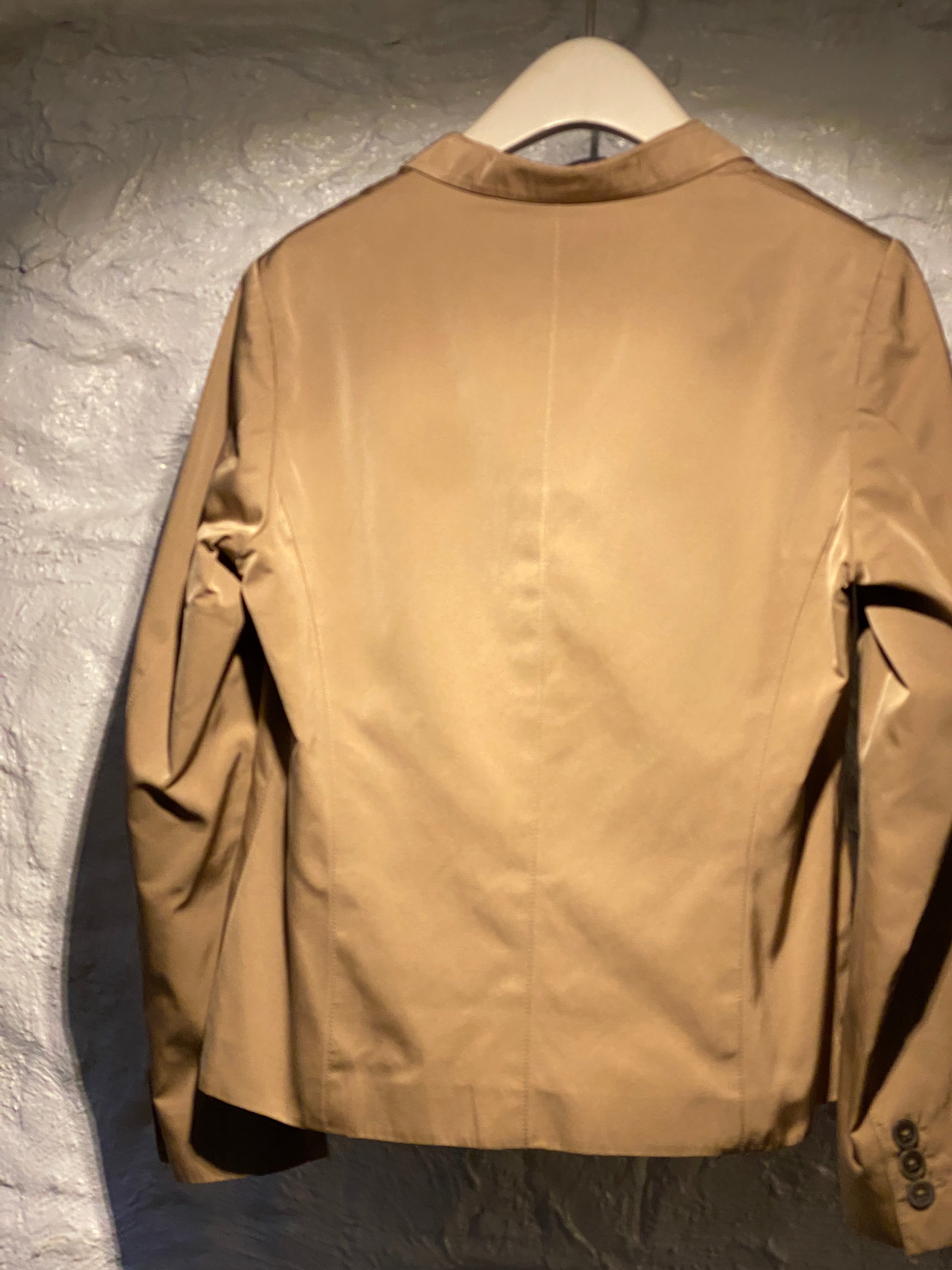 Jil Sander Khaki Brown Satin Blazer