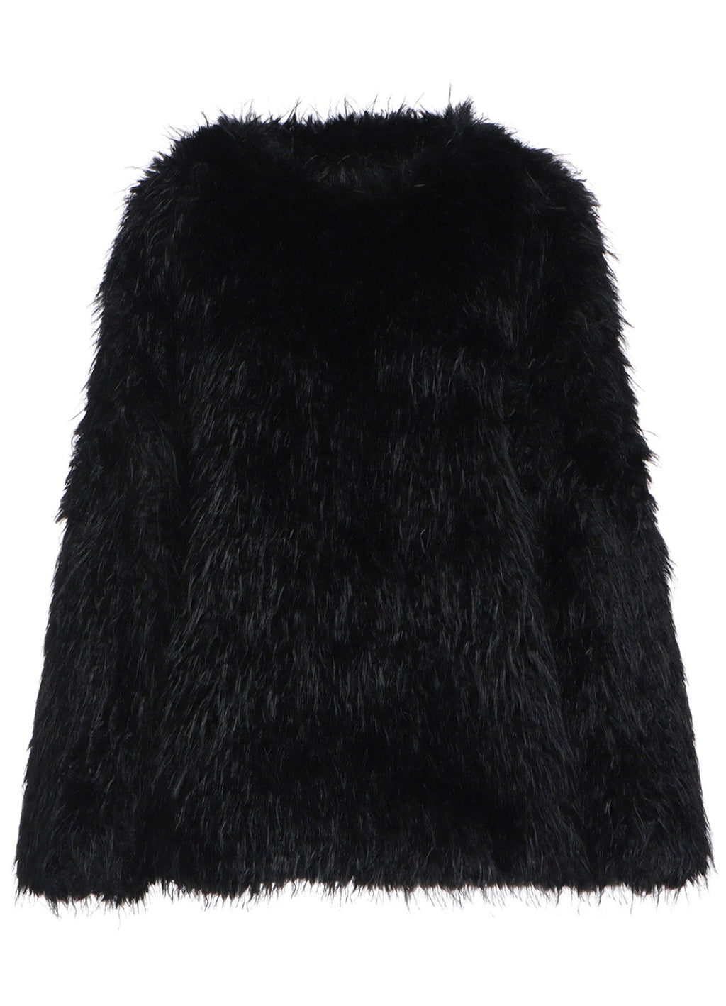 S'style Yohji Yamamoto Shaggy Punk Fur Crew Neck Pullover