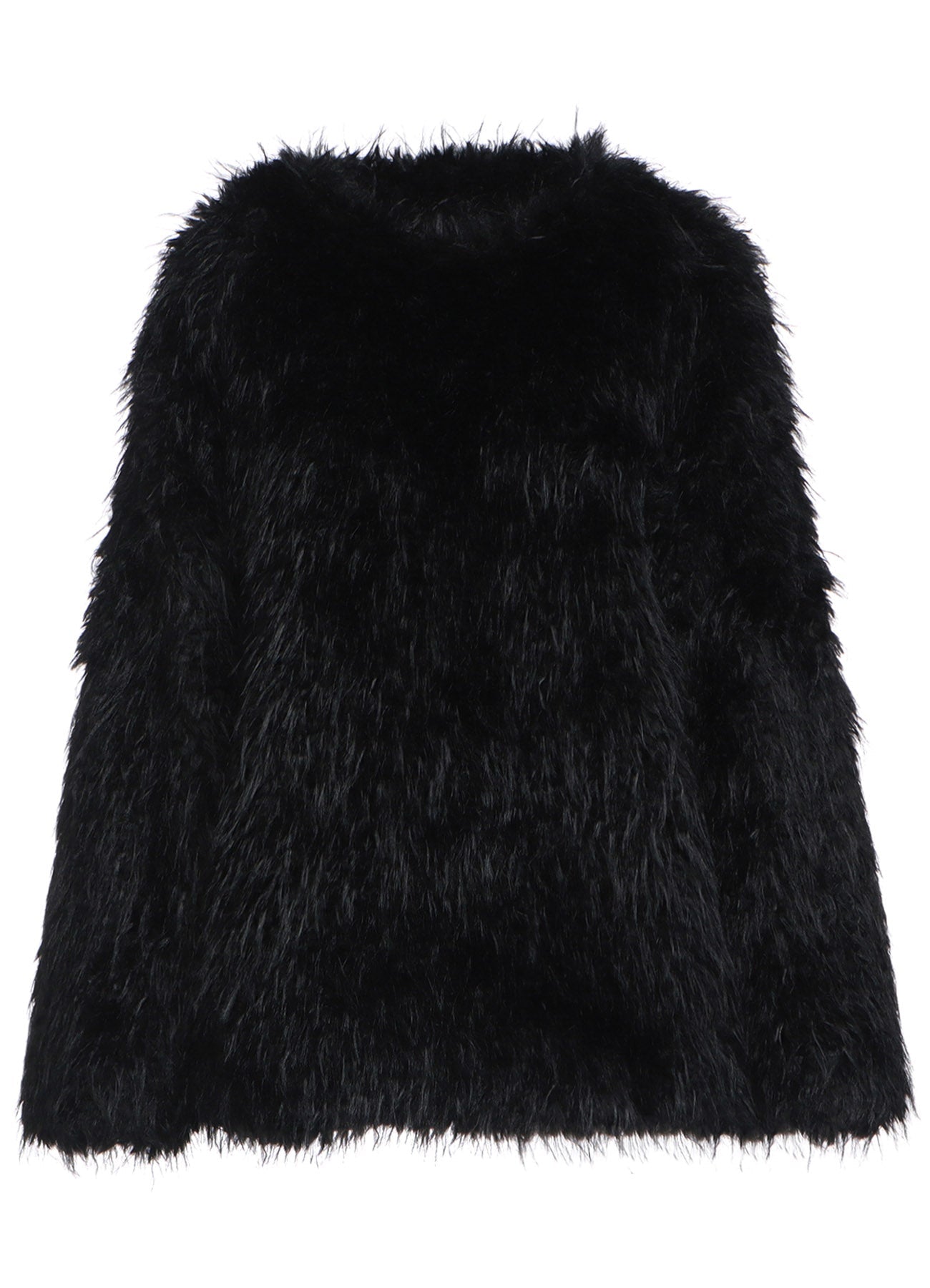 S'style Yohji Yamamoto Shaggy Punk Fur Crew Neck Pullover