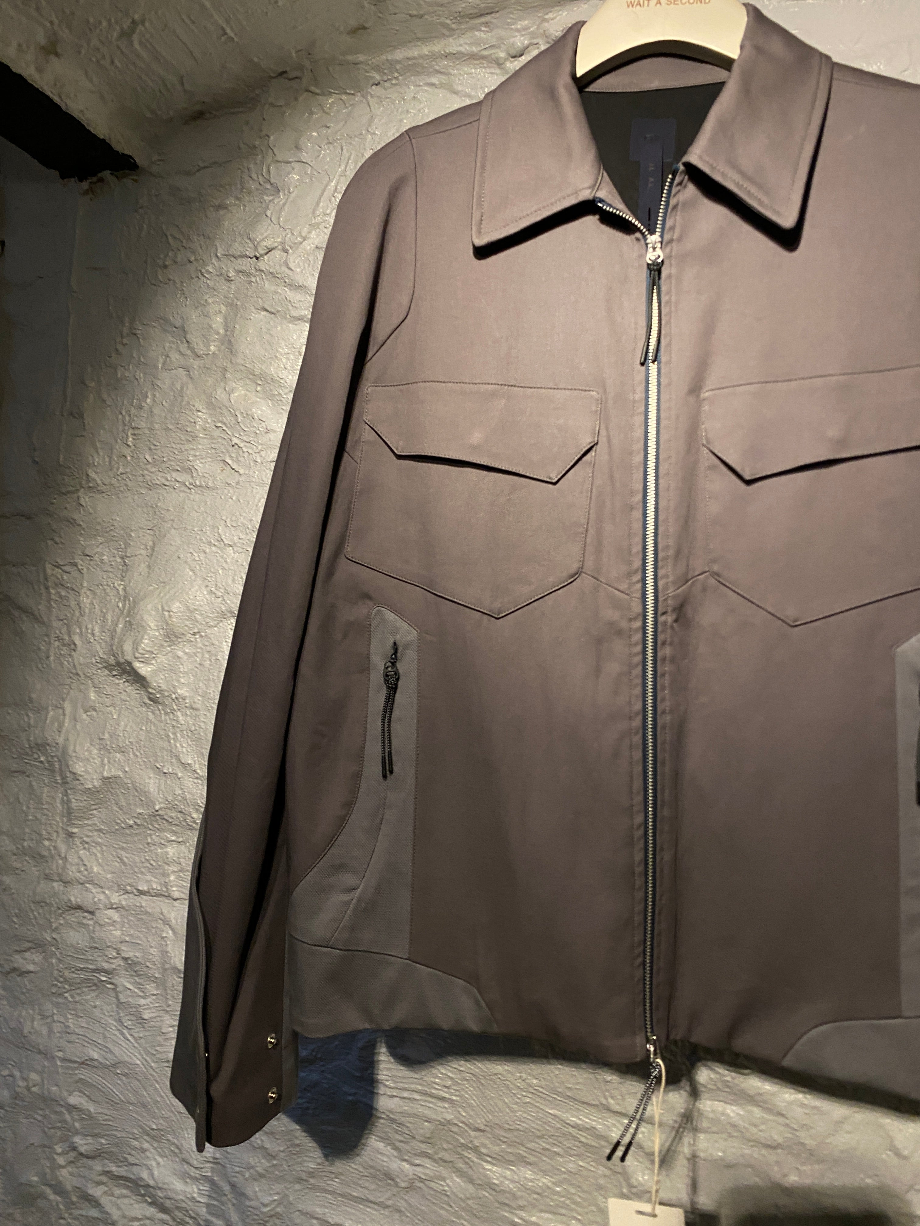 _J.A-A.L_ Two Tone Grey Zipper Jacket