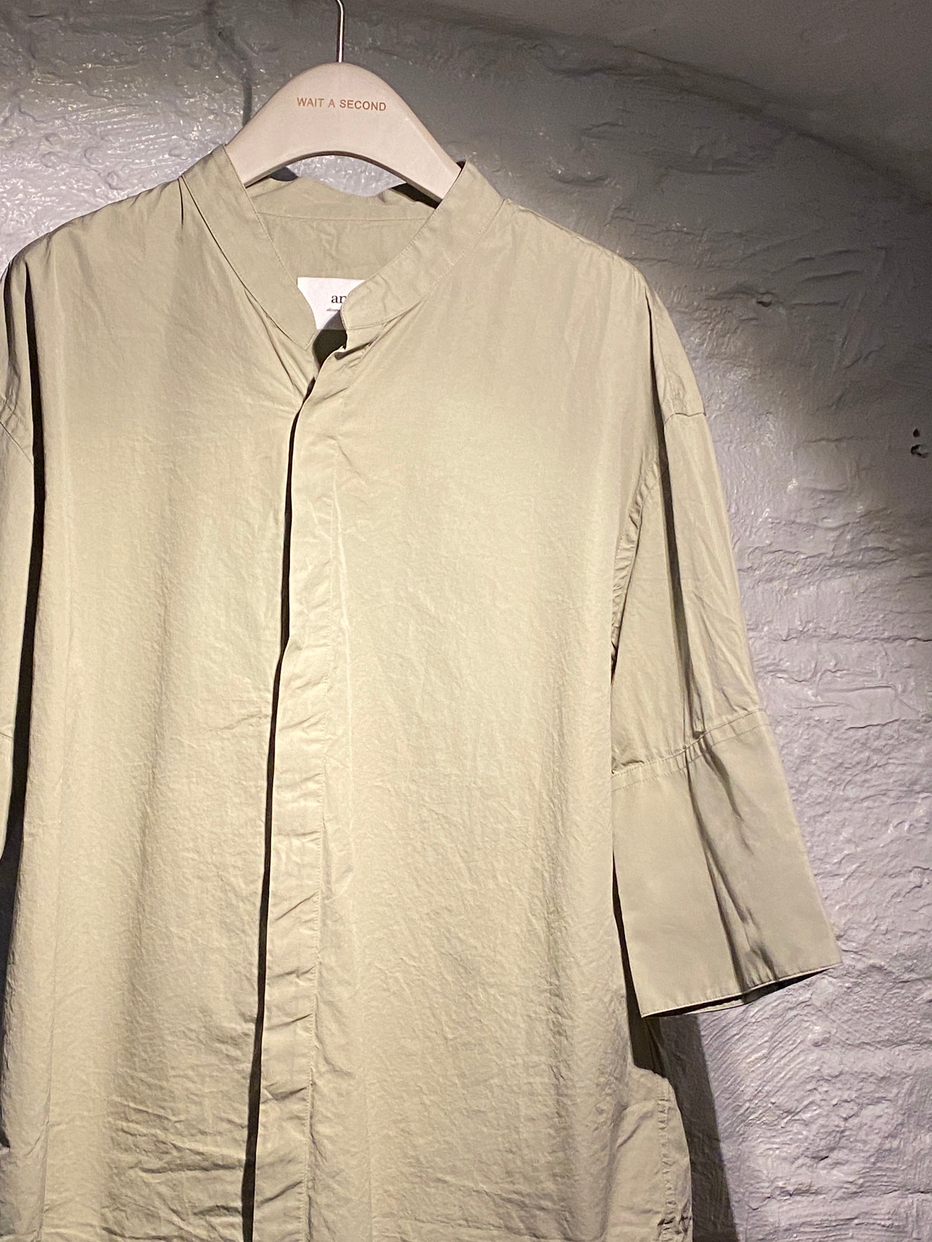 AMI Paris Sage Green Oversized Shirt
