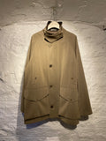 AuraLee Wool Cavarly Twill Laminate Hunting Blouson Olive Brown Jacket