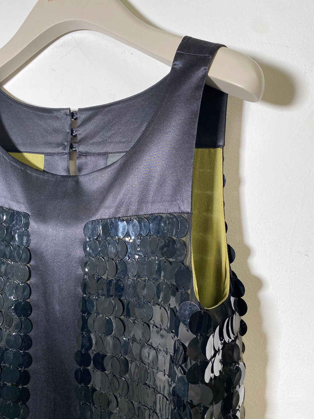 Just Cavalli open back black sequin top