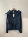 Celine Dark Blue Cashmere V-Neck Sweater