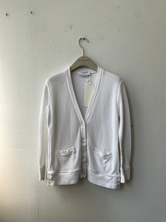 Thom Browne Sample White Cotton cardigan