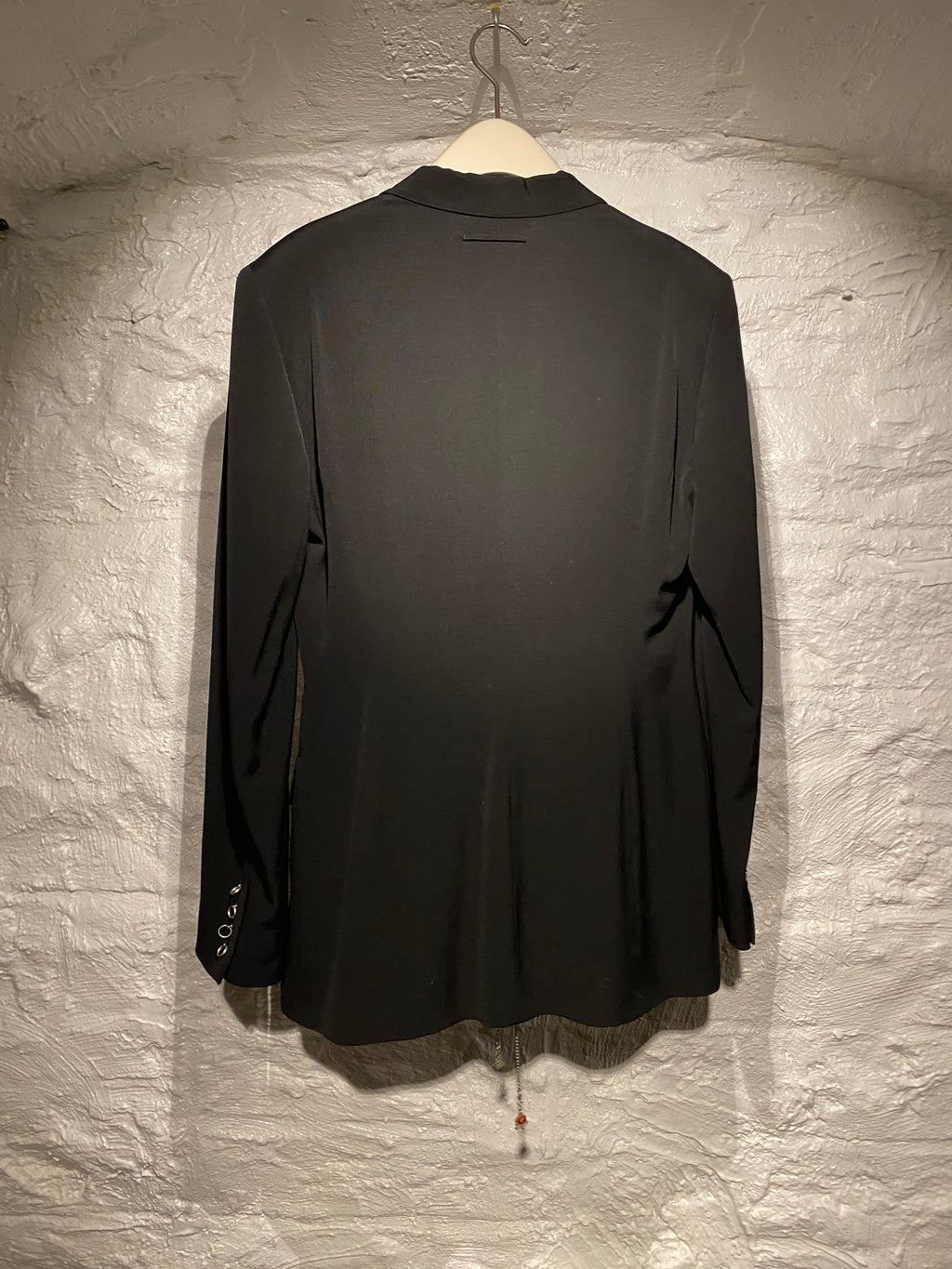 Jean Paul Gaultier  Black Wool Blazer with Silver Chain and charms