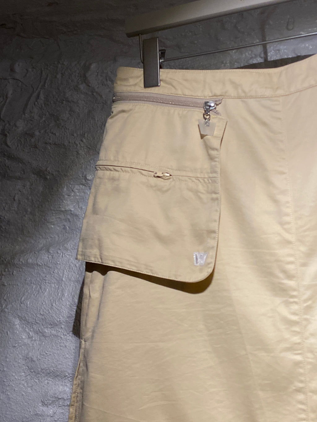 Walter. Van Beirendonck W&LT Light Yellow Zipper Pocket Midi Skirt
