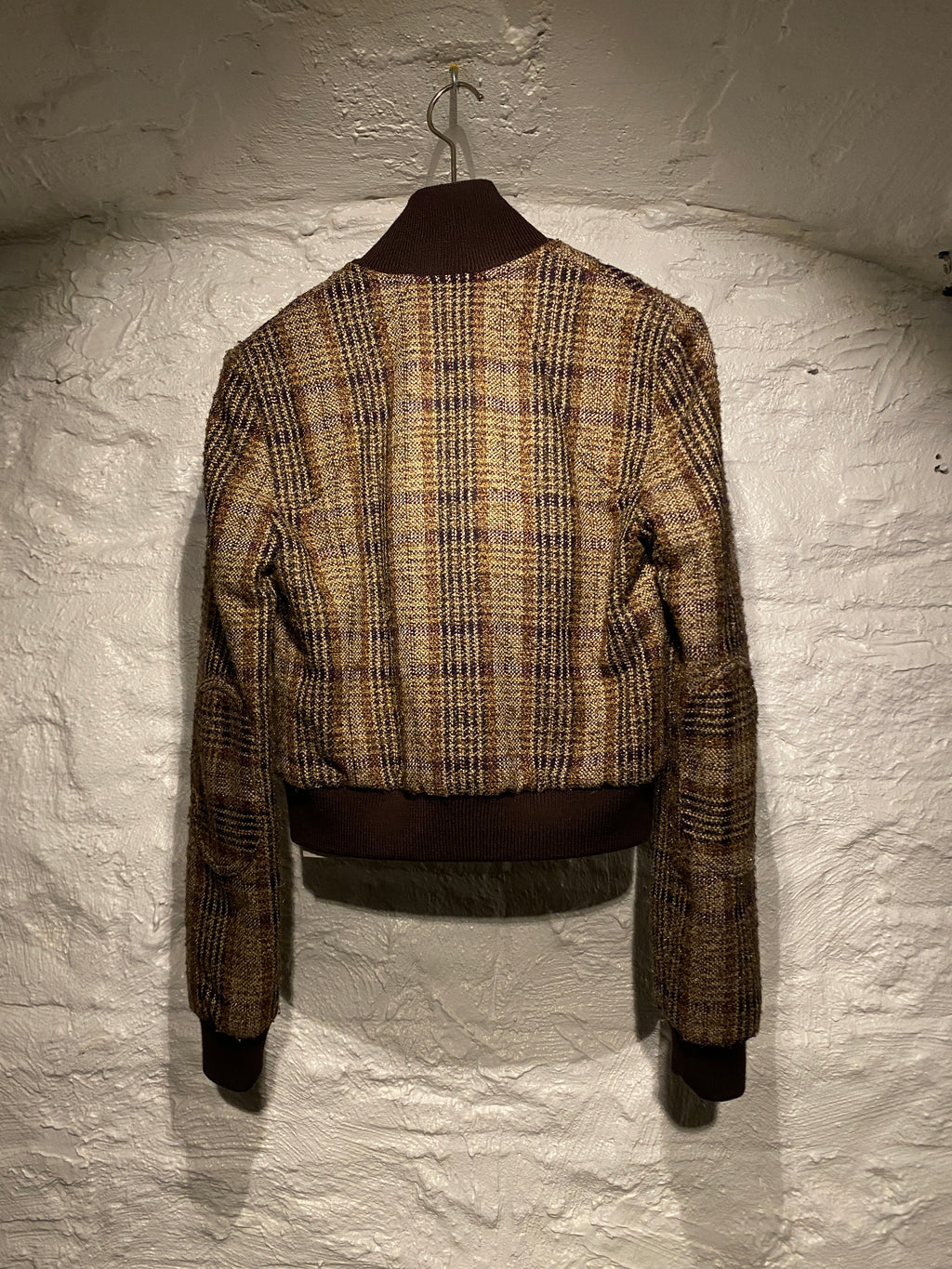 Dolce & Gabbana Brown Beige Tweed Jacket