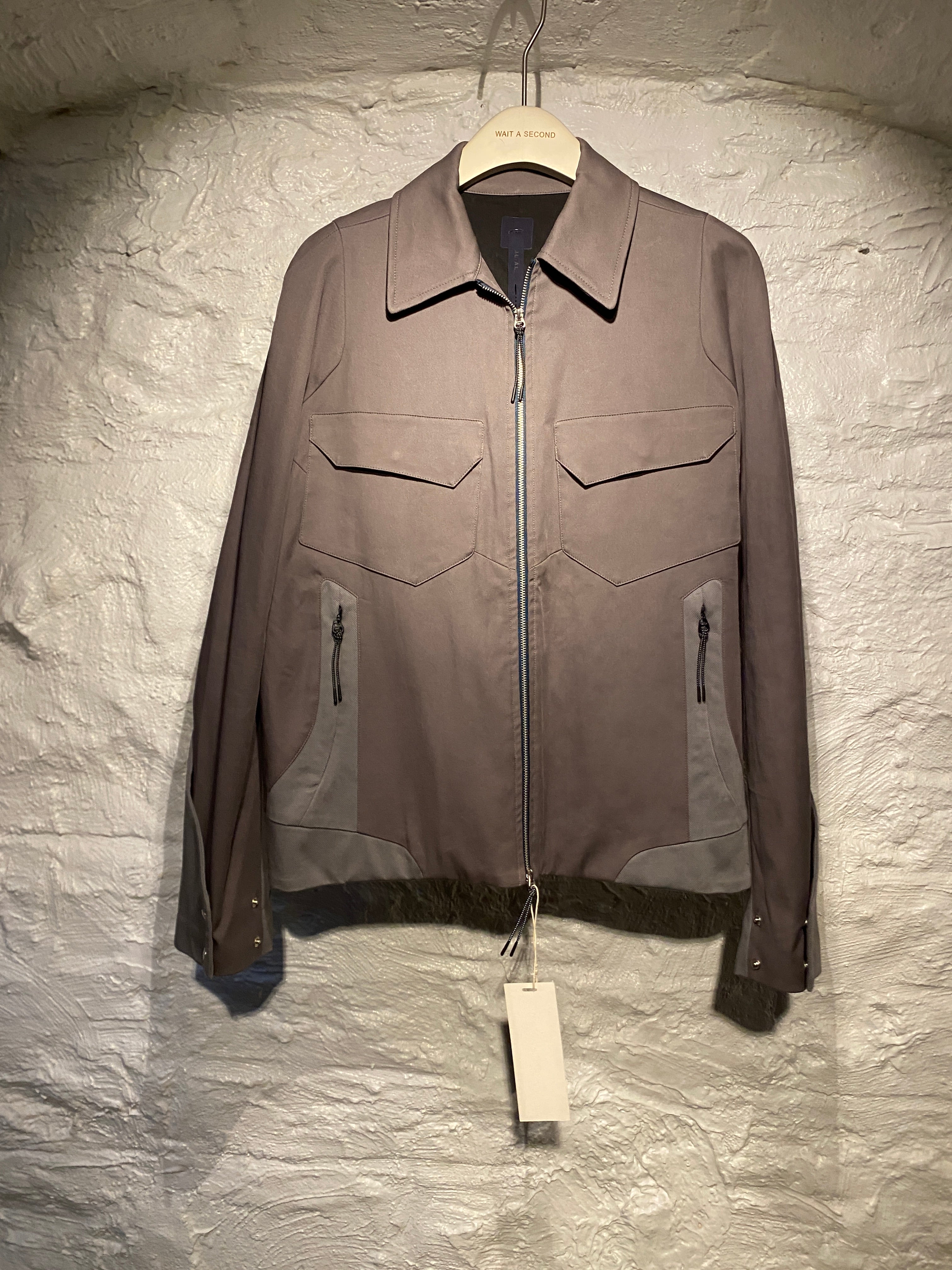 _J.A-A.L_ Two Tone Grey Zipper Jacket