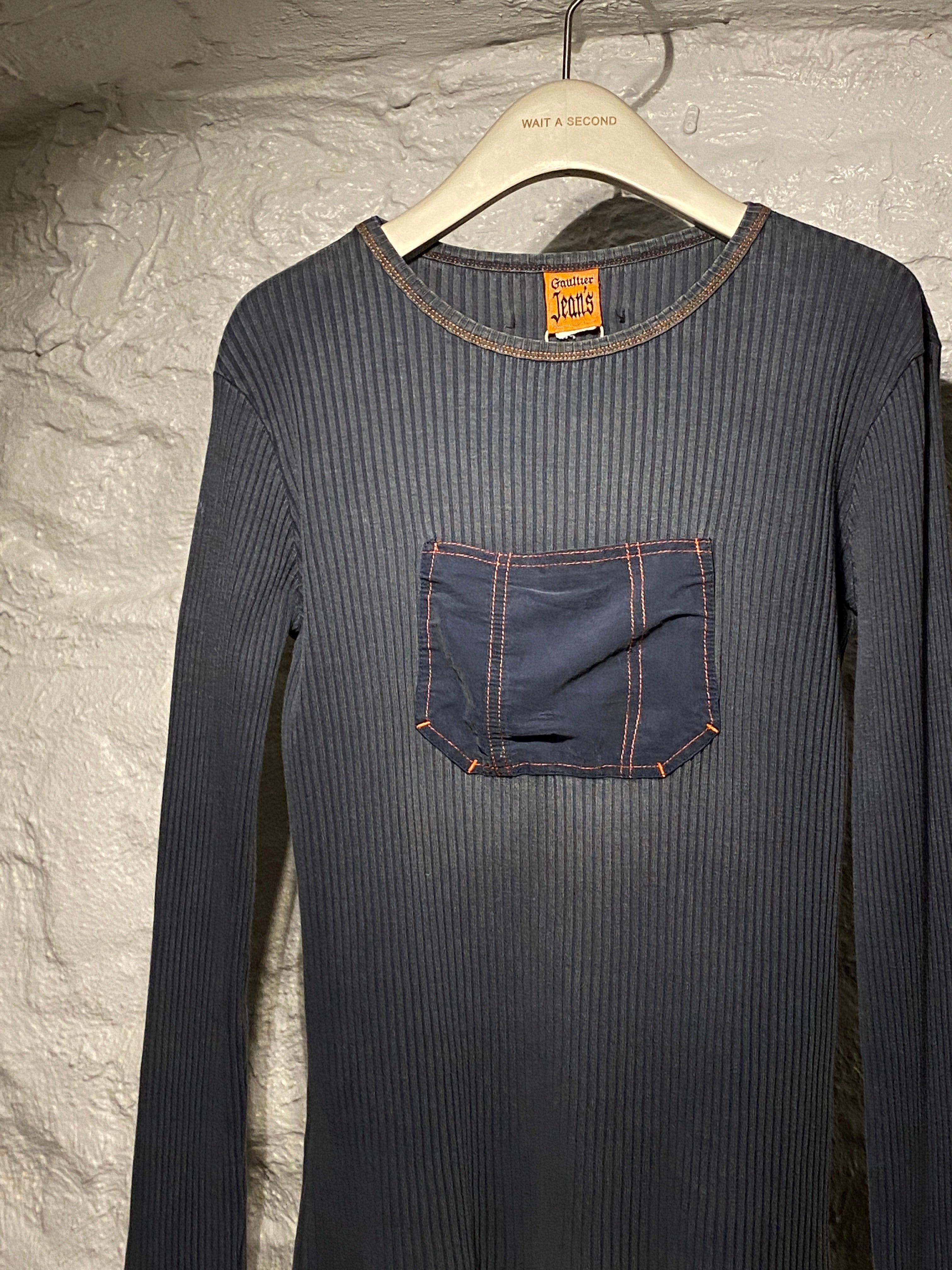 Jean Paul Gaultier Blue Big Pocket Pullover