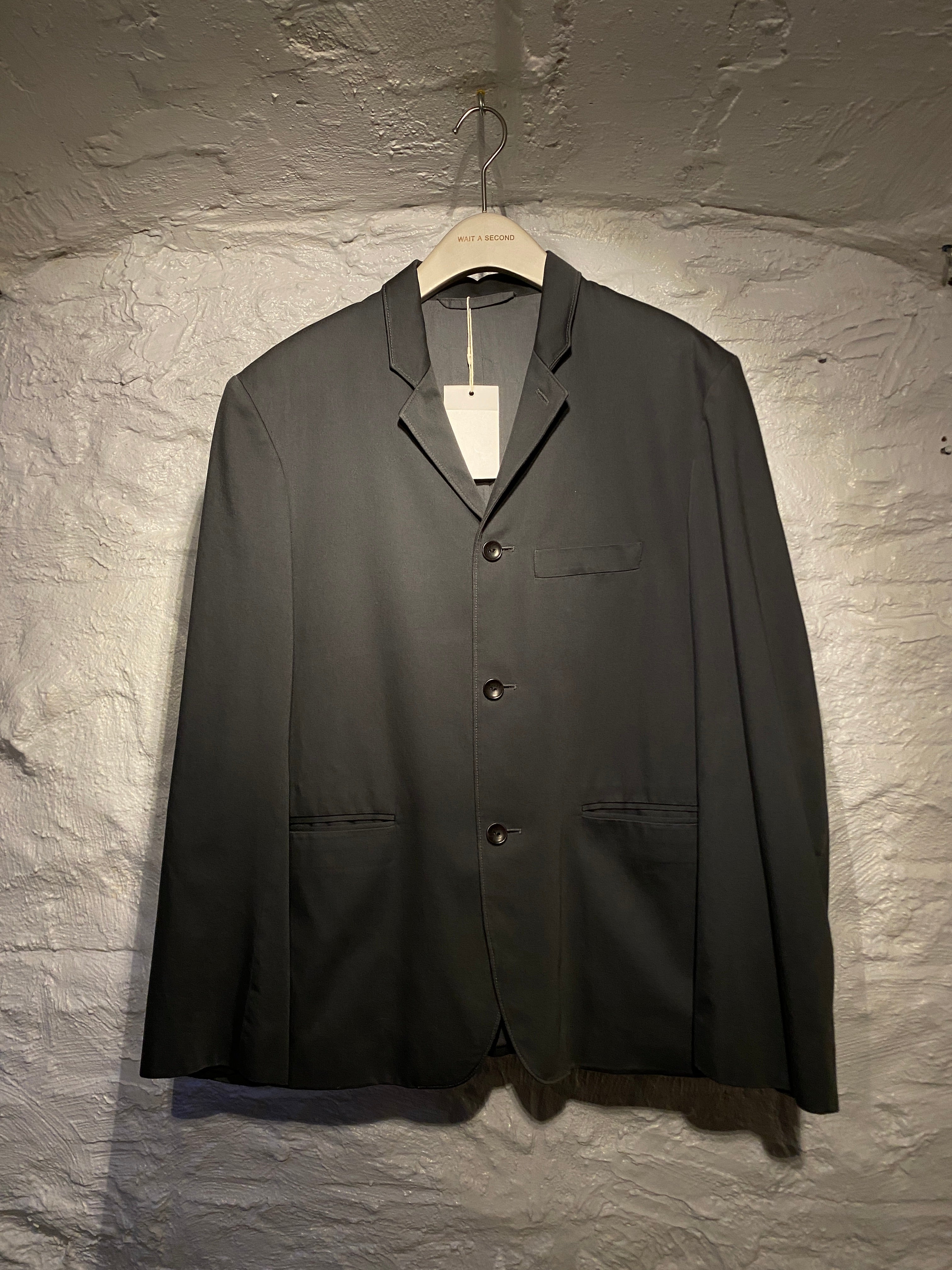 Lemaire Grey Green Oversized Casual Blazer