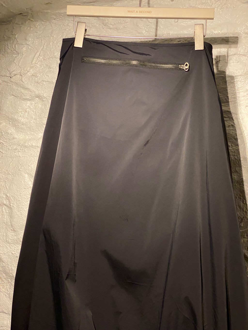 Open YY	Black Nylon Pocket Maxi Skirt
