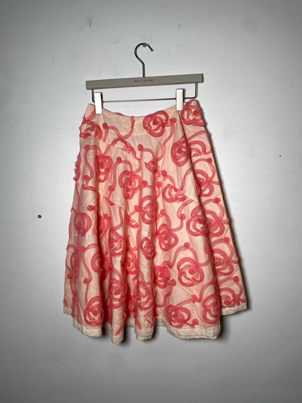 Comme des Garçons Tricot Spring 2017 Pink 3D Tulle Flowers Skirt