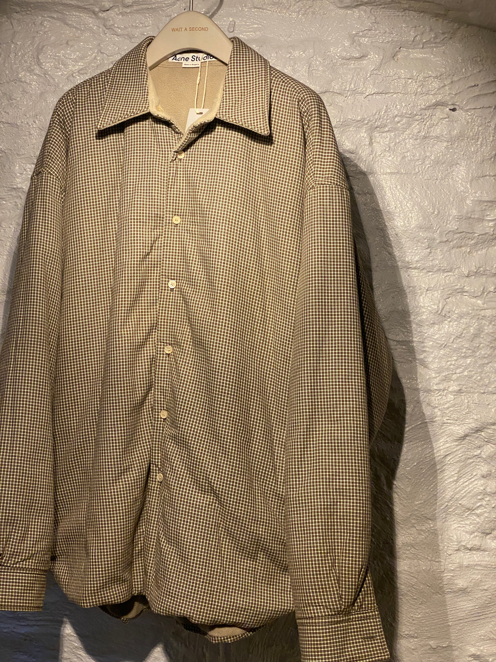 Acne Studios	Neutrals Oddy Reversible Logo-appliquéd Cotton and Fleece Shirt Jacket