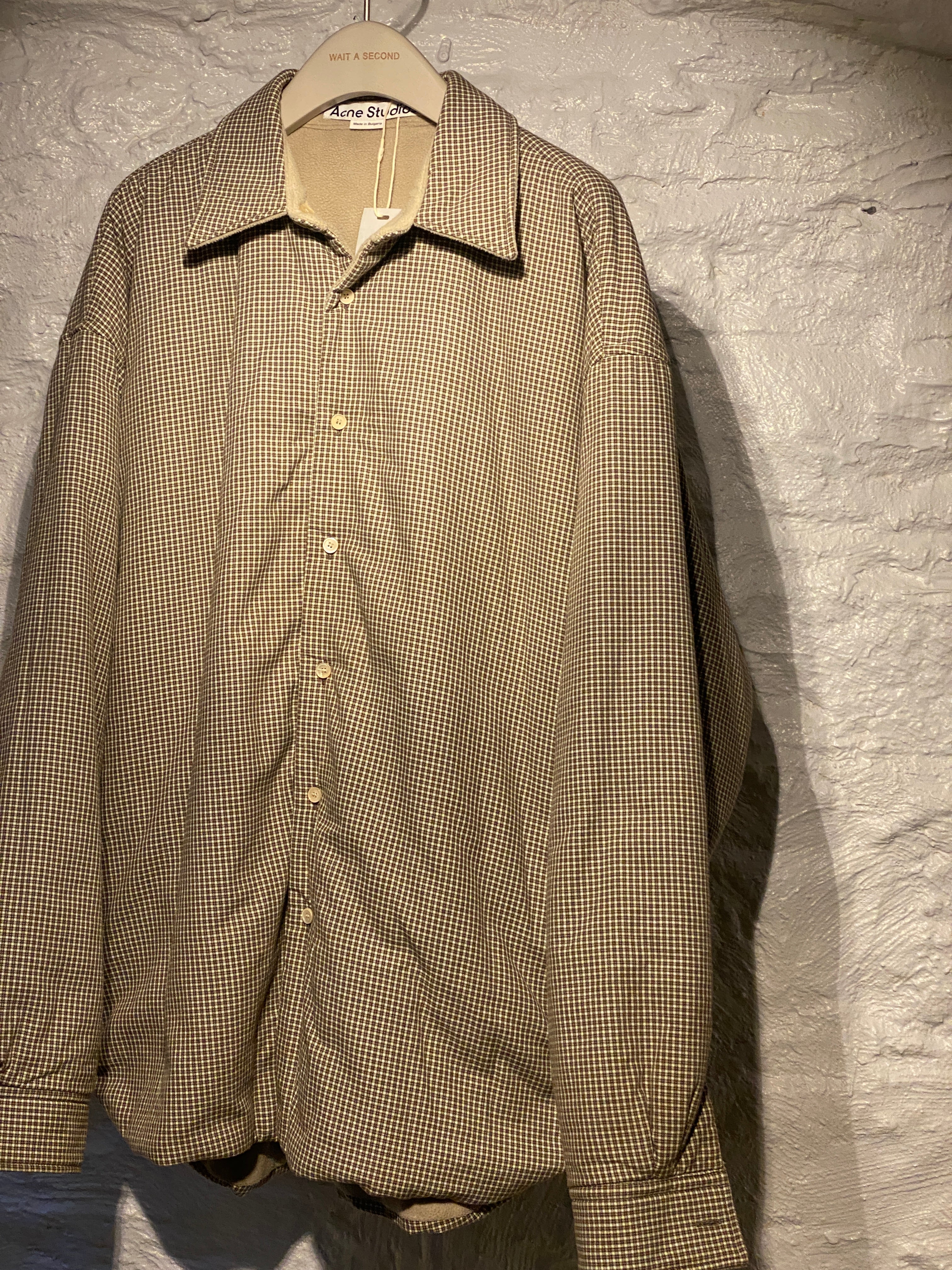 Acne Studios	Neutrals Oddy Reversible Logo-appliquéd Cotton and Fleece Shirt Jacket