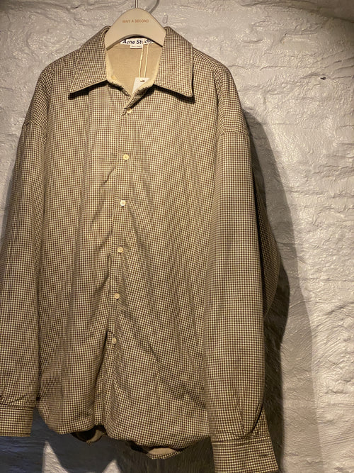 Acne Studios	Neutrals Oddy Reversible Logo-appliquéd Cotton and Fleece Shirt Jacket