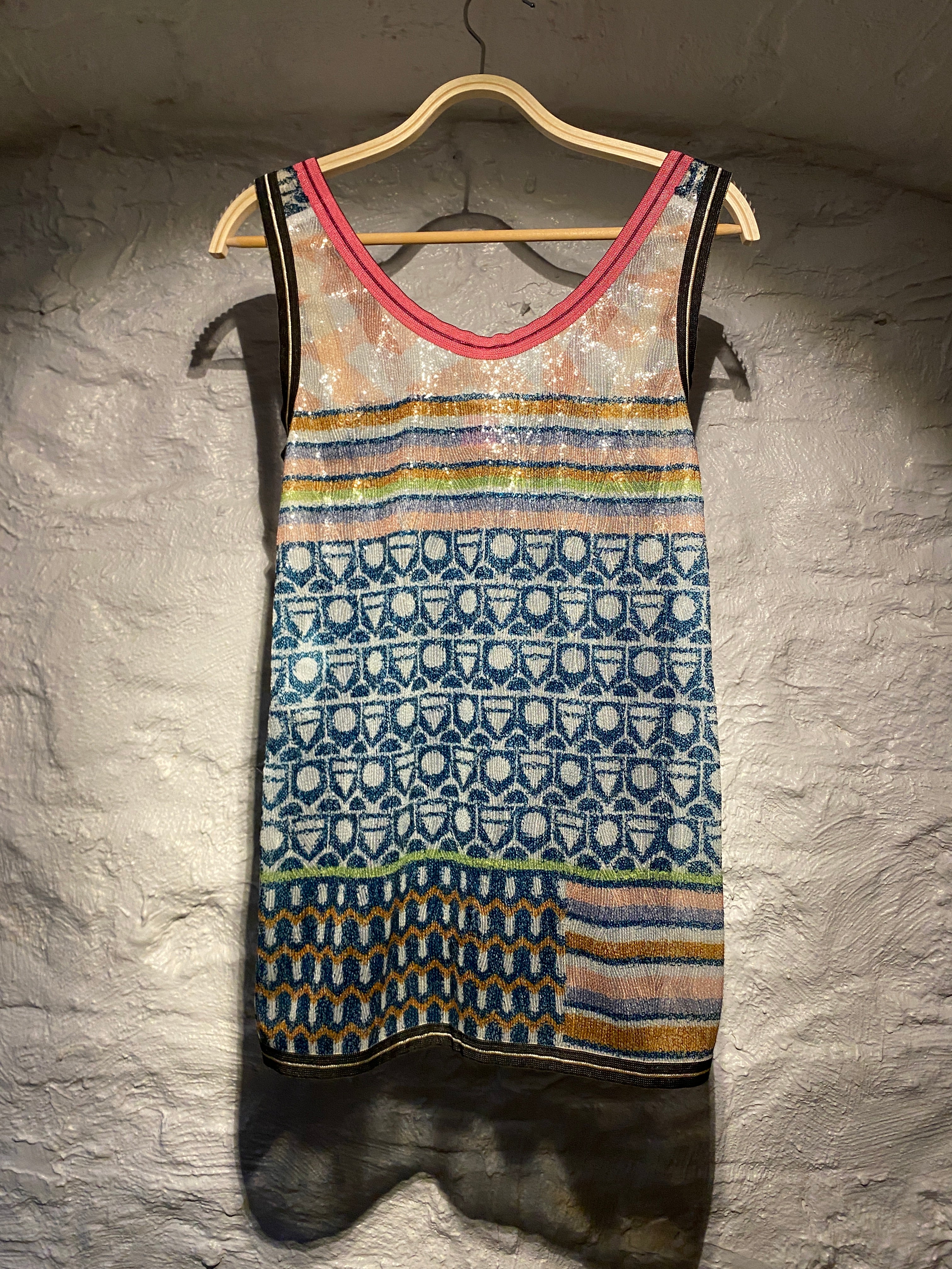 Save the Queen Multicolors Graphic Sequins Top