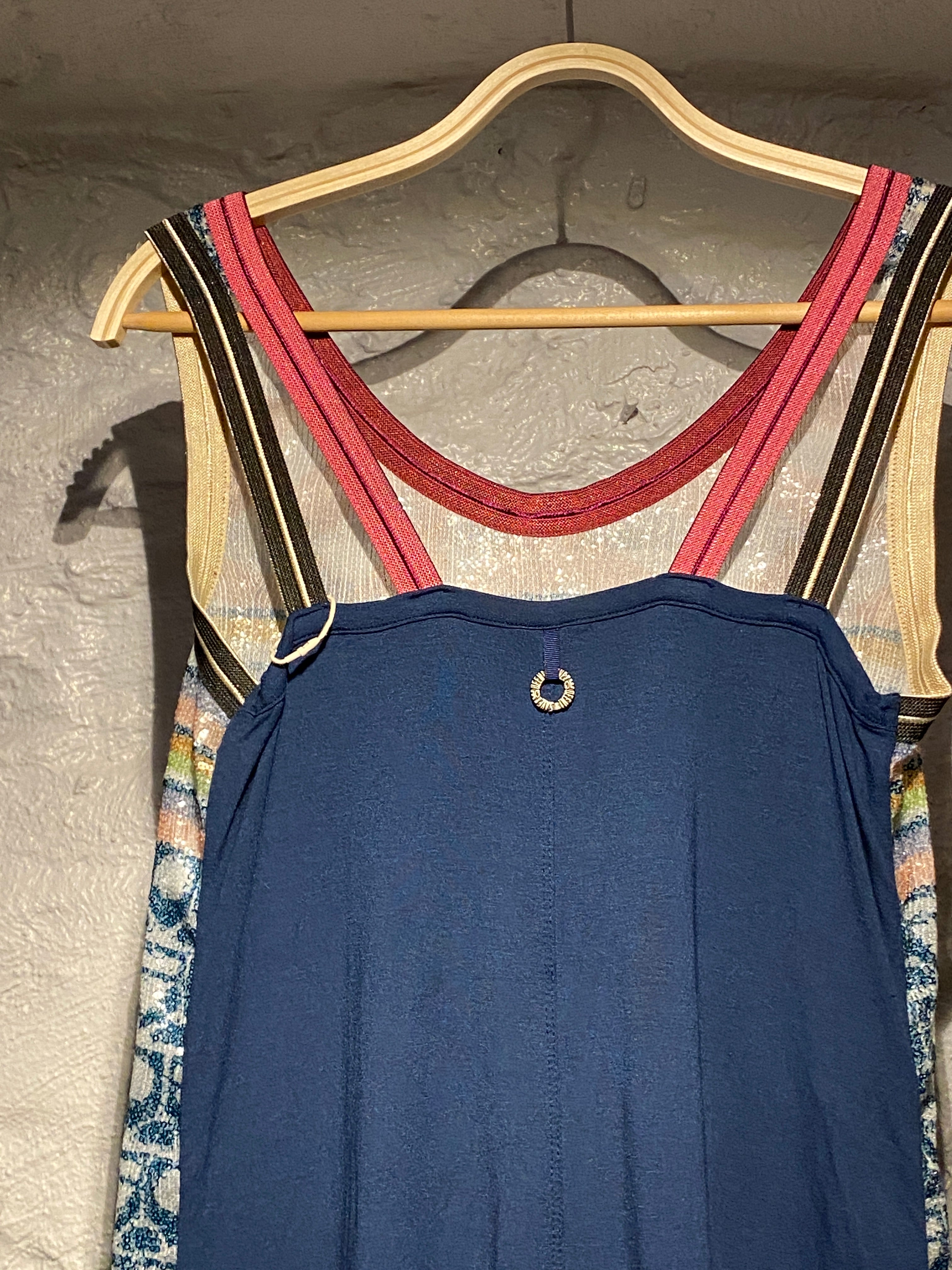 Save the Queen Multicolors Graphic Sequins Top