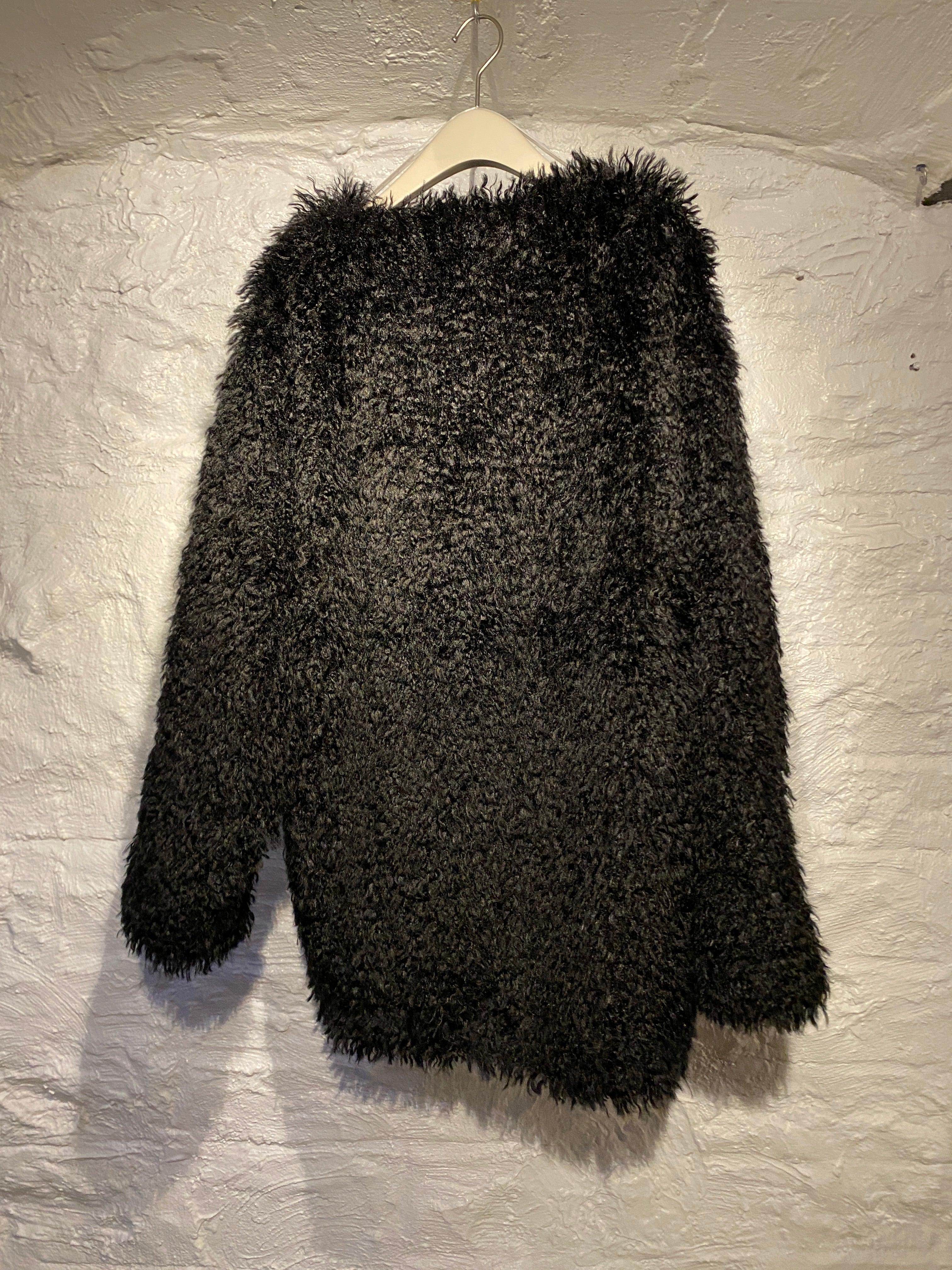 S'style Yohji Yamamoto Shaggy Punk Fur Crew Neck Pullover
