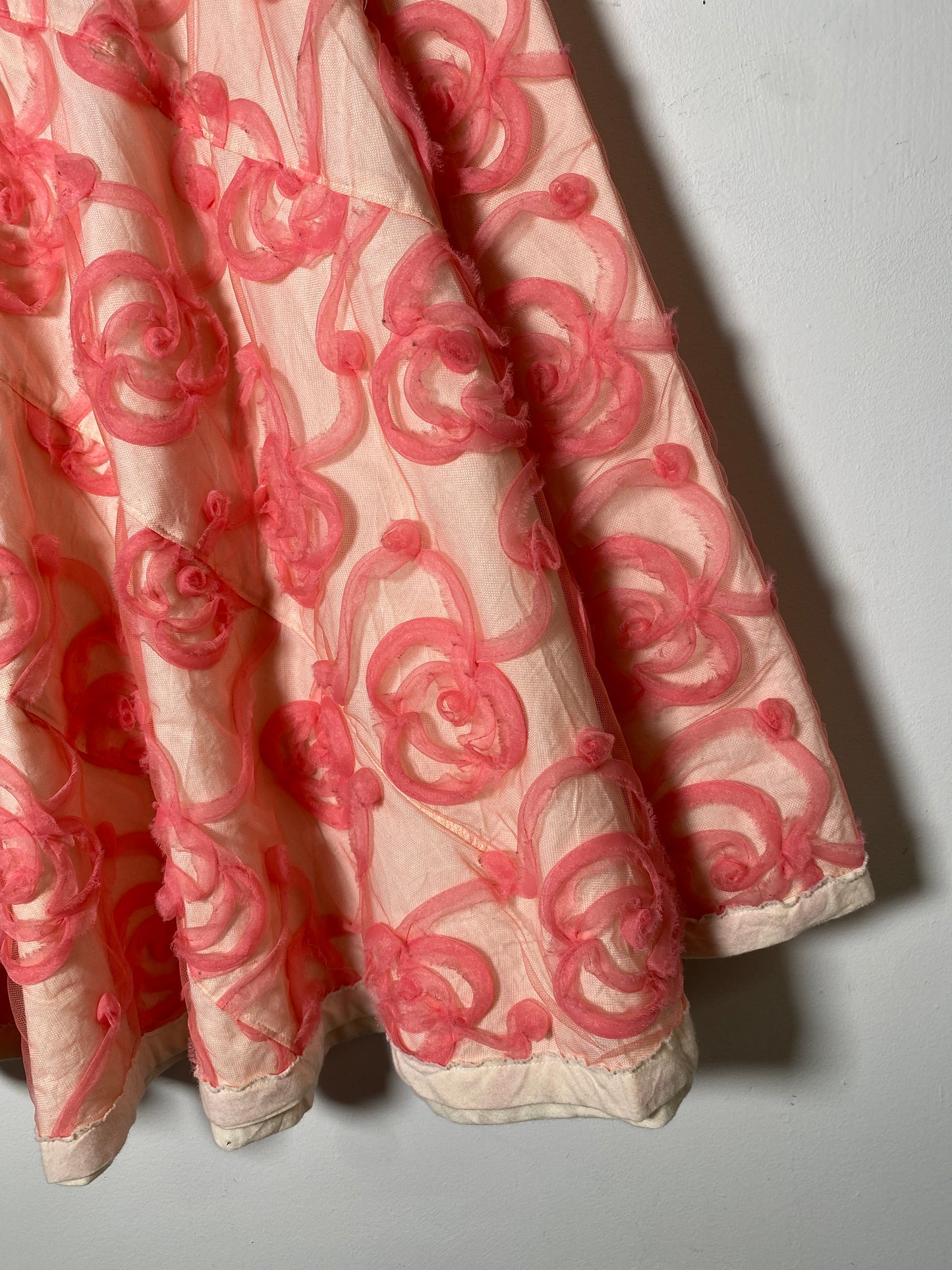 WAS-24SL341 Comme des Garcons Tricot spring 2017 3D Tulle Flowers Skirt