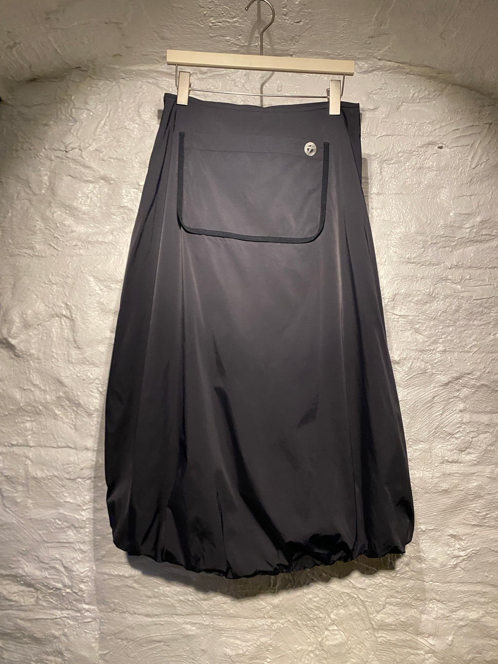 Open YY	Black Nylon Pocket Maxi Skirt