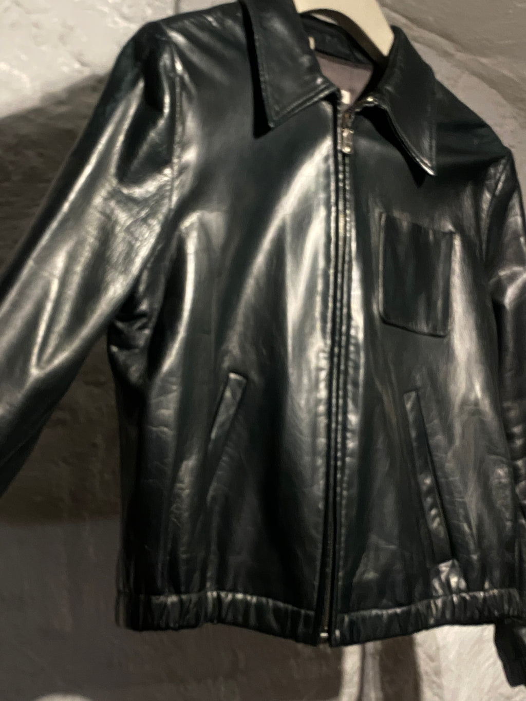 Miu Miu Forest Green Lambskin Soft Leather Slim Jacket