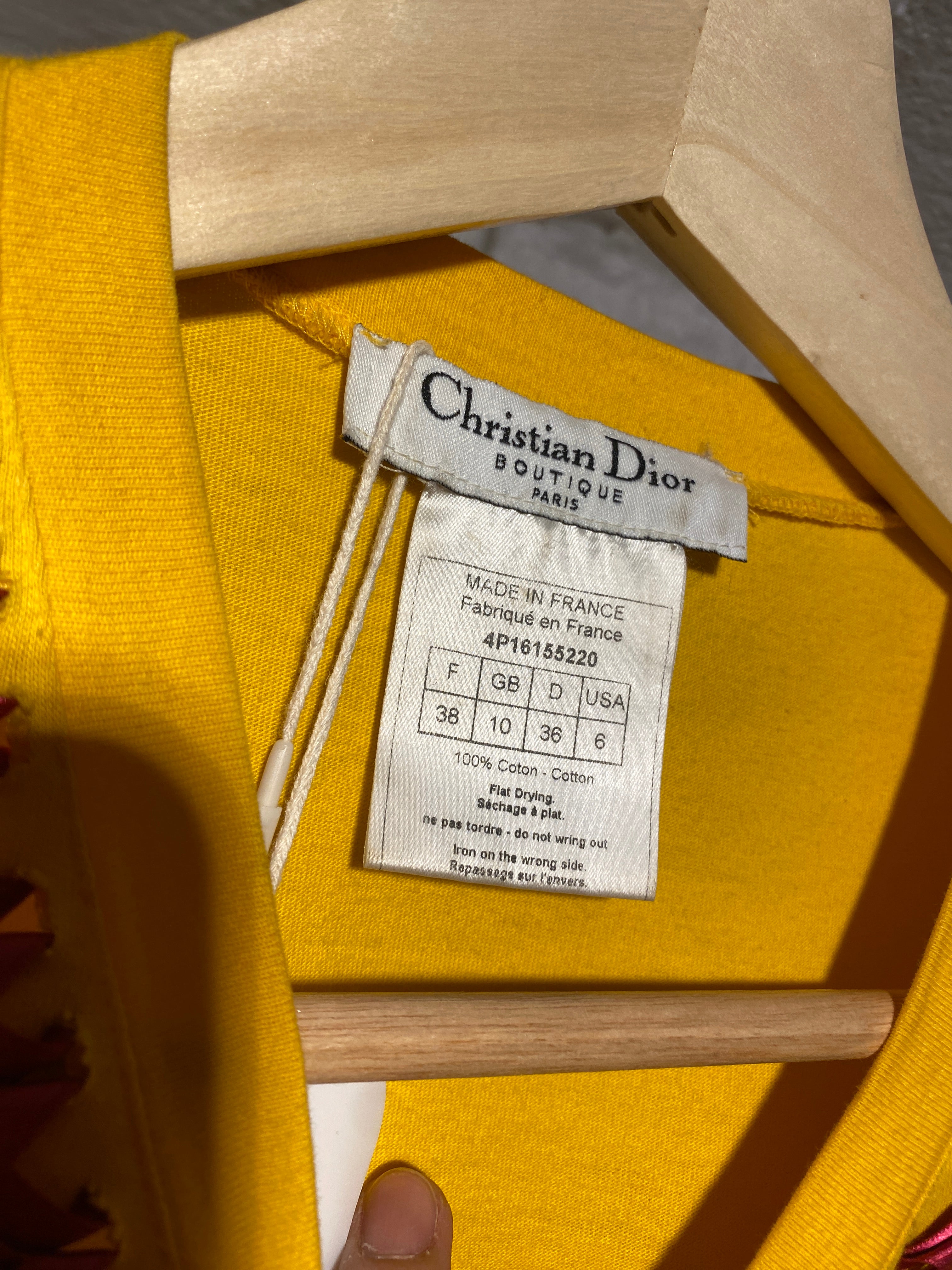 Christian Dior 2000s Corset Silver Laced Out Yellow T-shirt