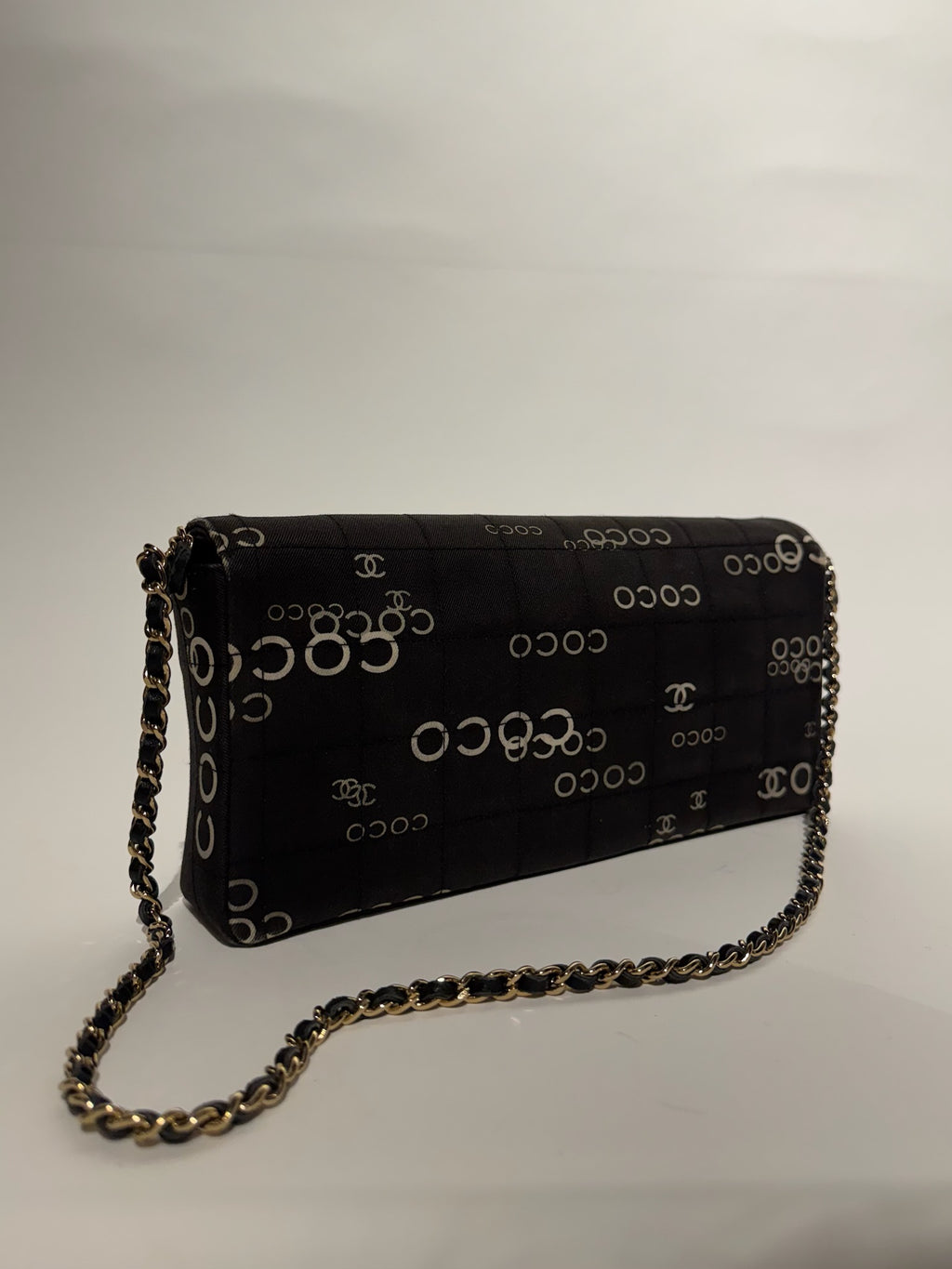 Chanel Black Canvas Coco Chain Shoulder Bag