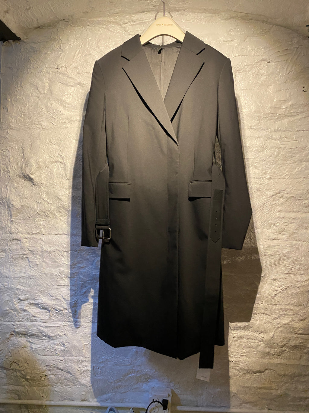 Helmut Lang Black Pocket Suit Long Blazer
