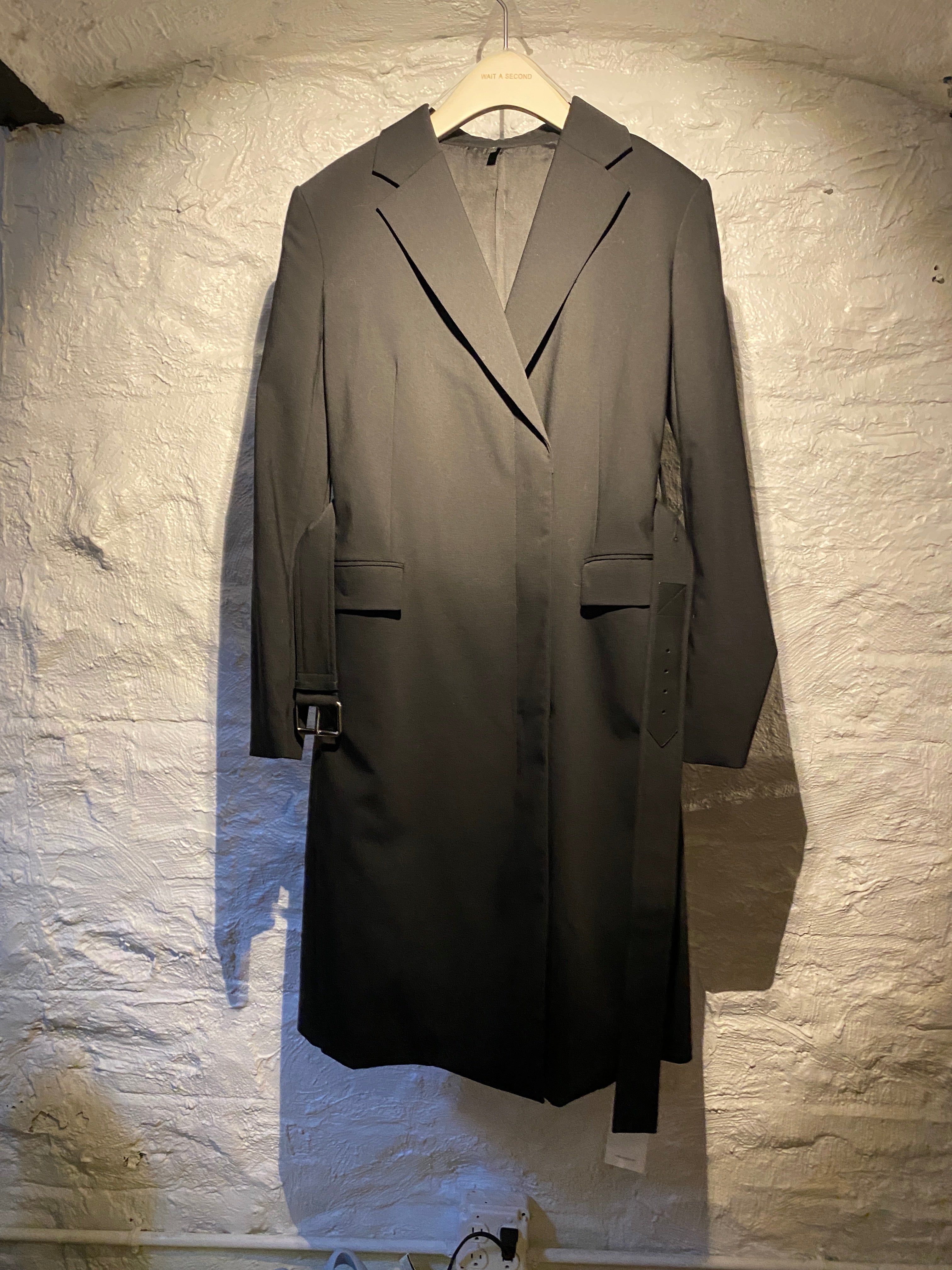 Helmut Lang Black Pocket Suit Long Blazer