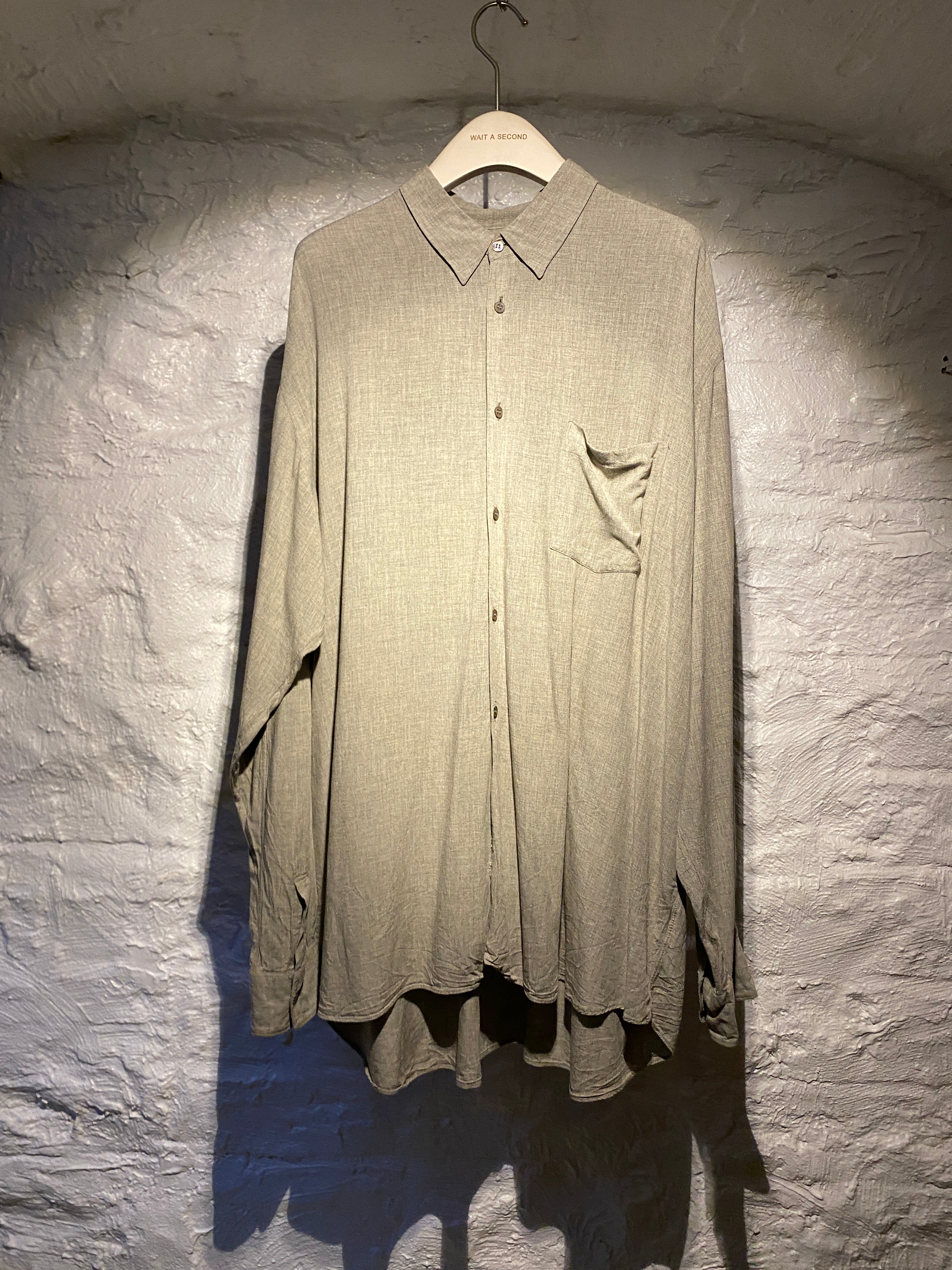 COMME des GARCONS Grey Oversized Long-Sleeve Shirt