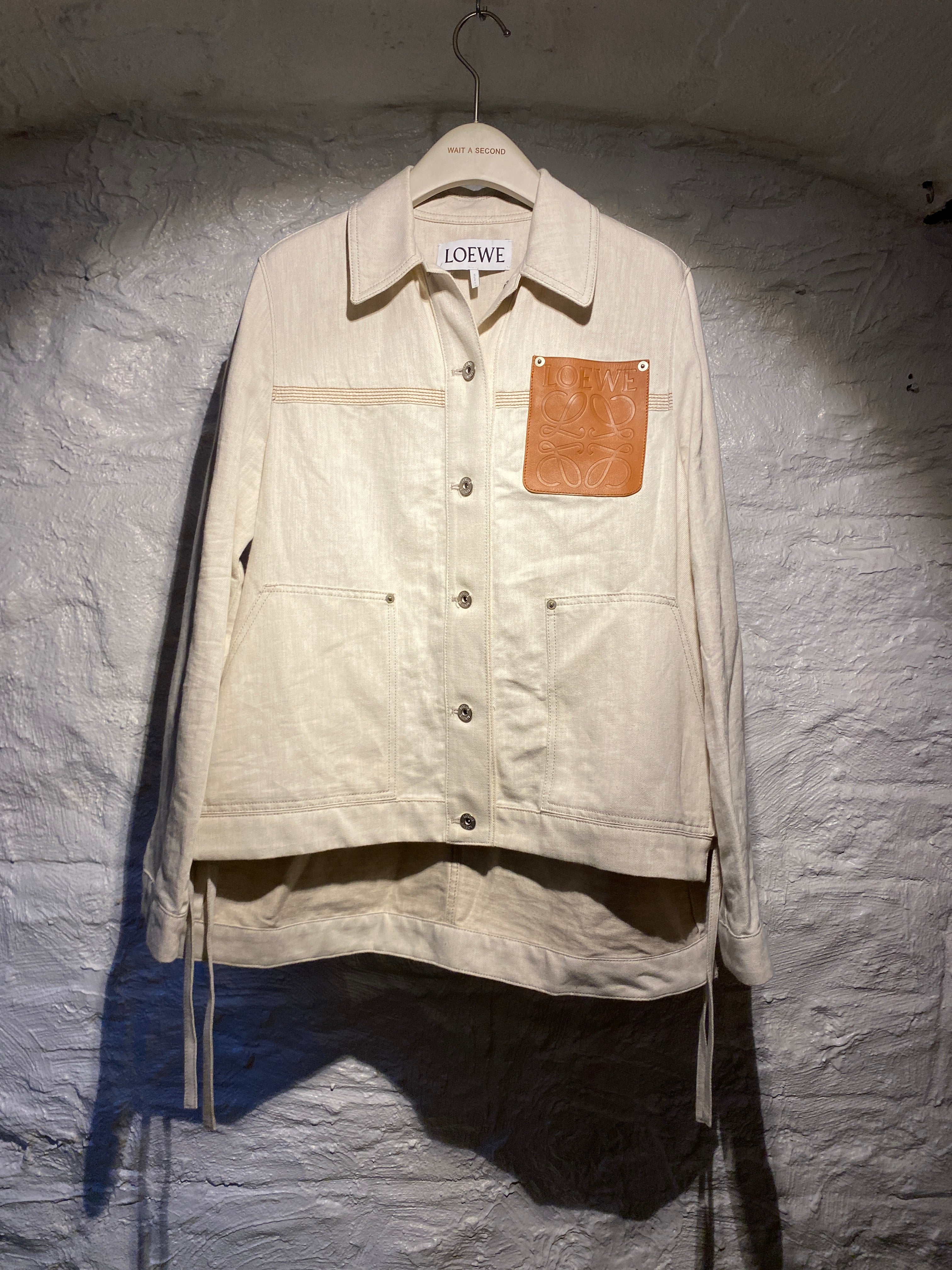 Loewe Light Beige Asymmetric Drill Jacket