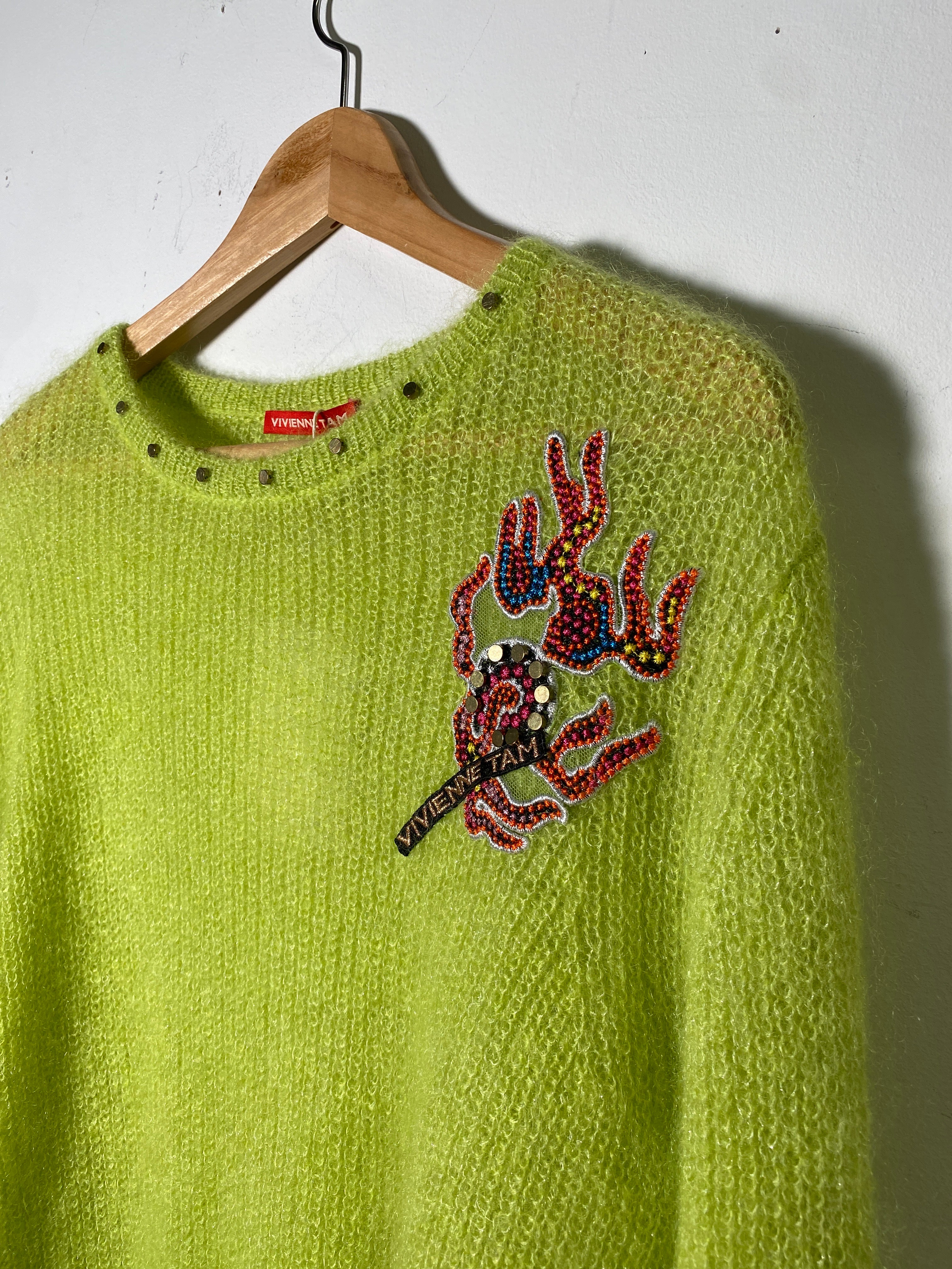 Vivienne Tam Apple Green Sweater