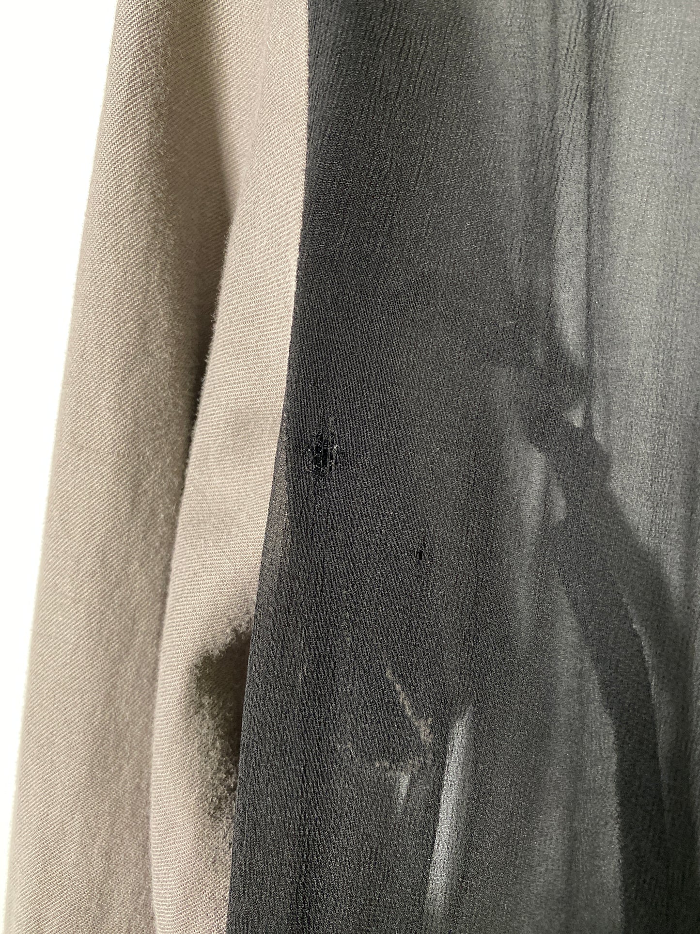 Comme Des Garcons sheer black dress with cotton sleeves