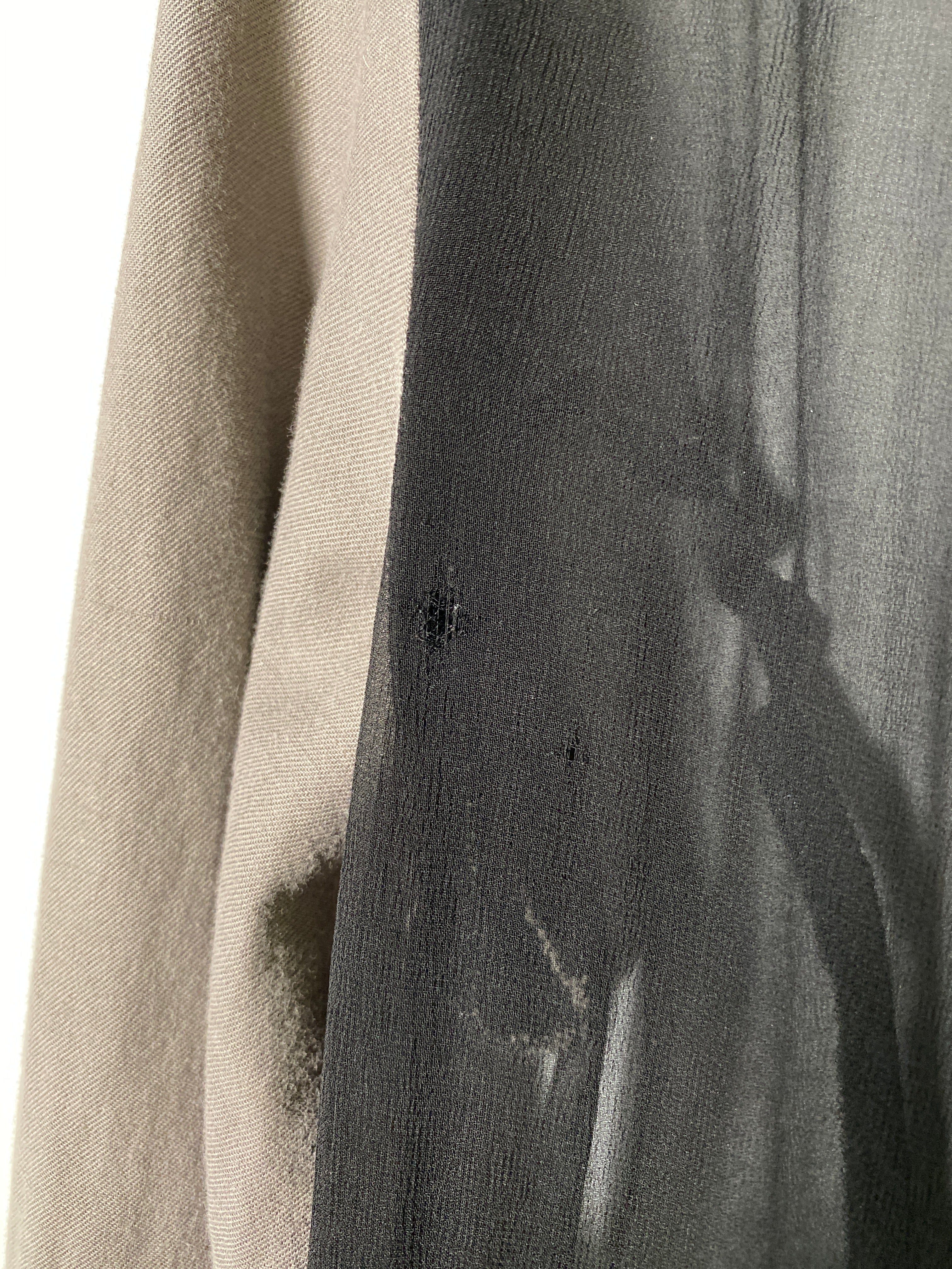 Comme Des Garcons sheer black dress with cotton sleeves