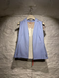 Prada Baby Blue Abstract Back Design Short Vest