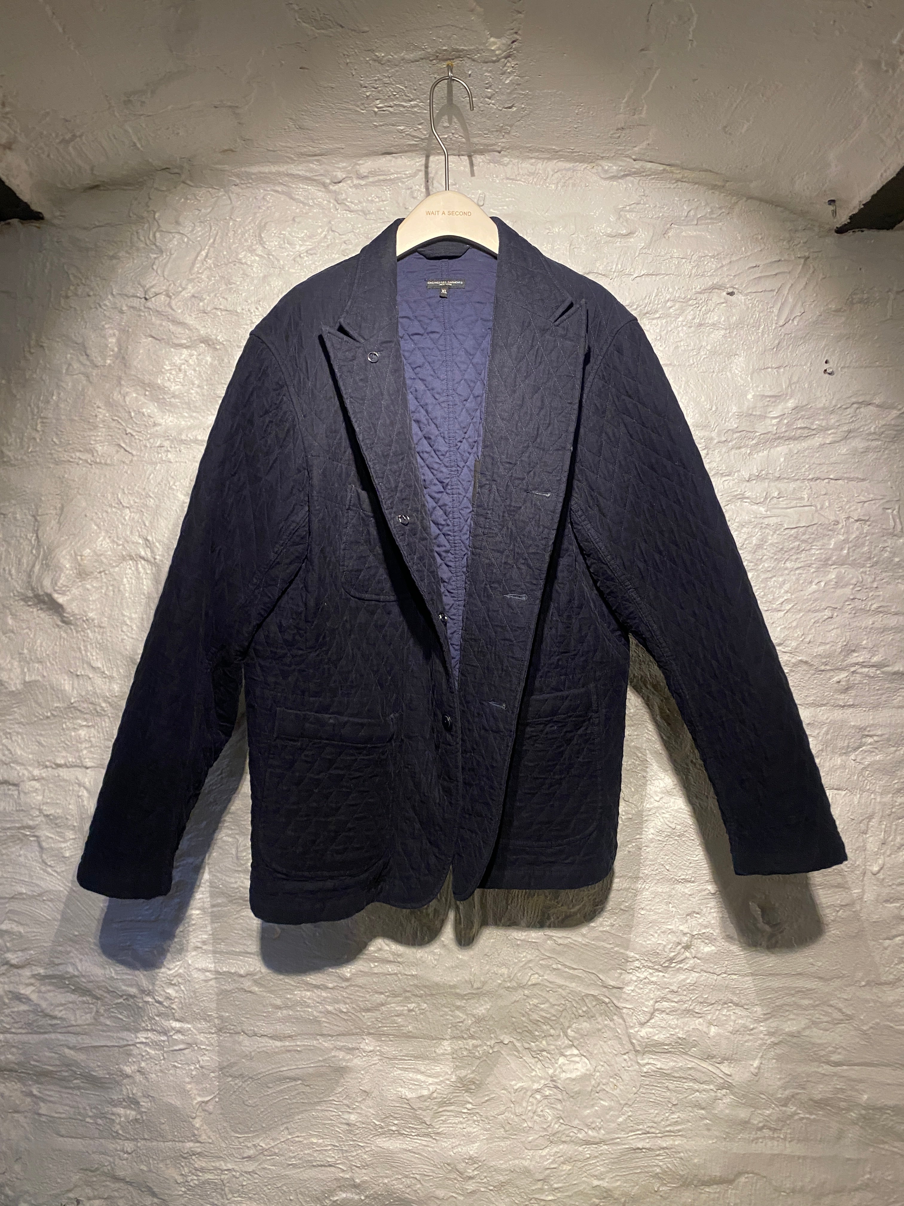 Engineered Garments Black Quilted Padded Coat