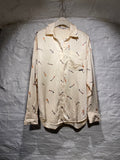 Alexander Wang Off-White Cigarette Printed Silk Shirt