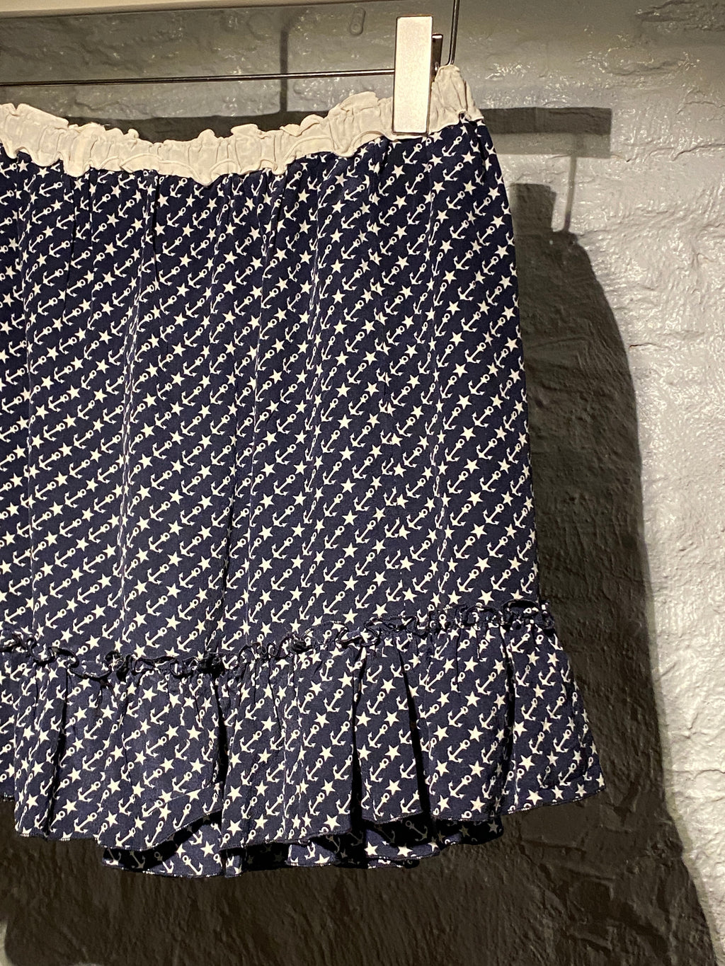 Dolce & Gabbana Navy and White Sailing Symbols Skirt