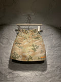 Miu Miu Green Camouflage Denim Mini Skirt