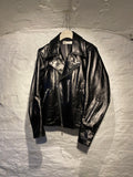 Our Legacy Aamon Black Hellraiser Leather Zipper Moto Jacket