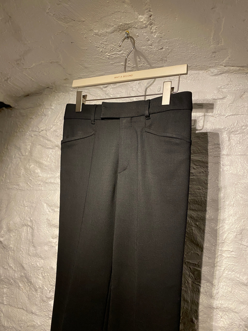 Miu Miu Black Wool Blend Straight Pants