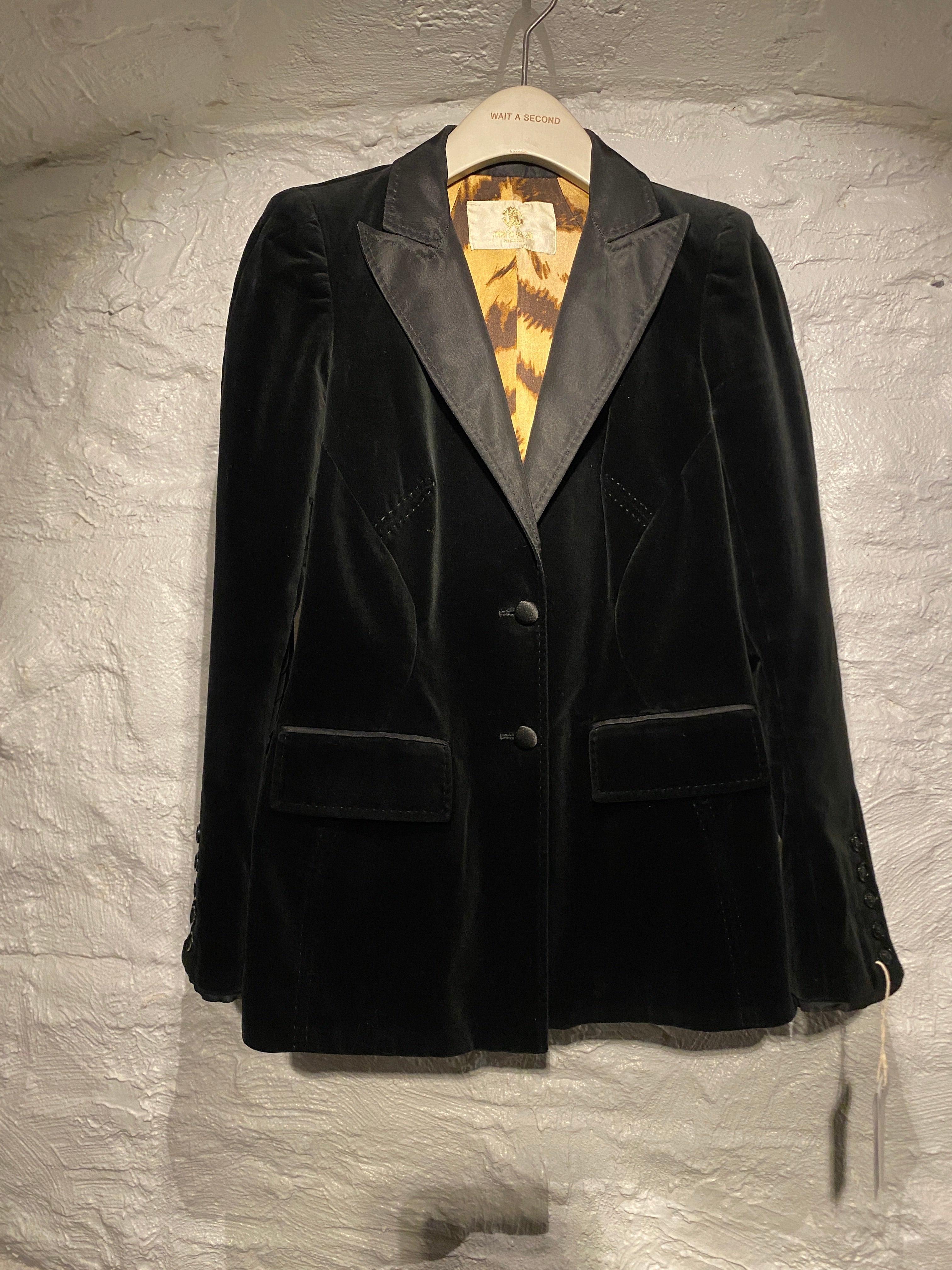 Roberto Cavalli Black Velvet Blazer