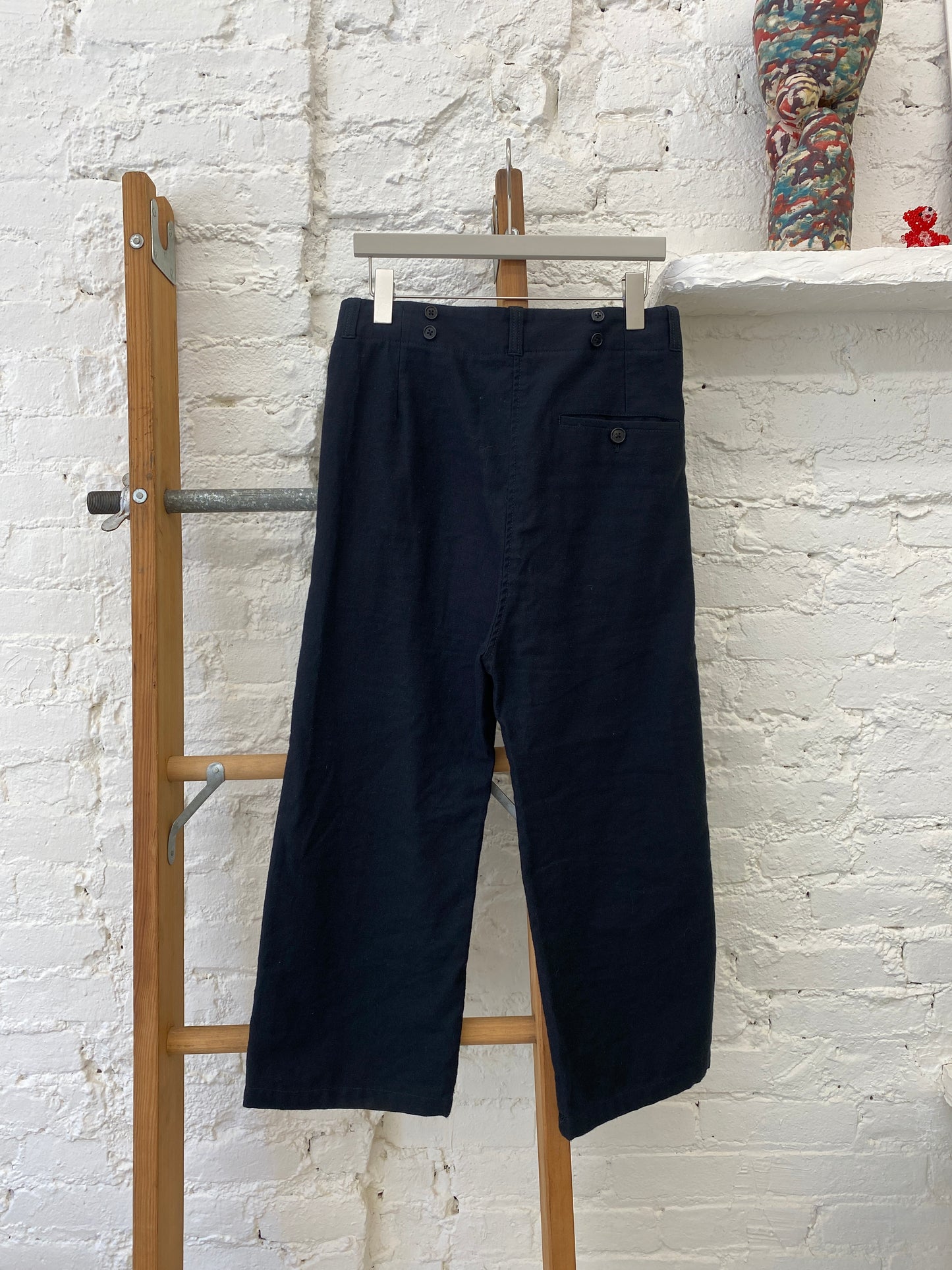 WAS-2394 ANN DEMEULEMEESTER BLACK PANTS