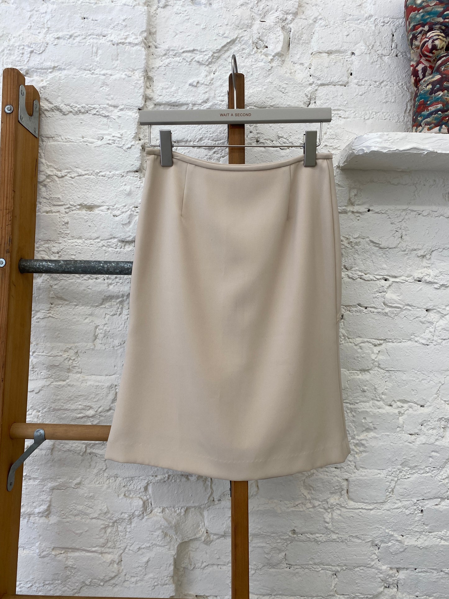 WAS-24182 Courreges Skirt in Beige
