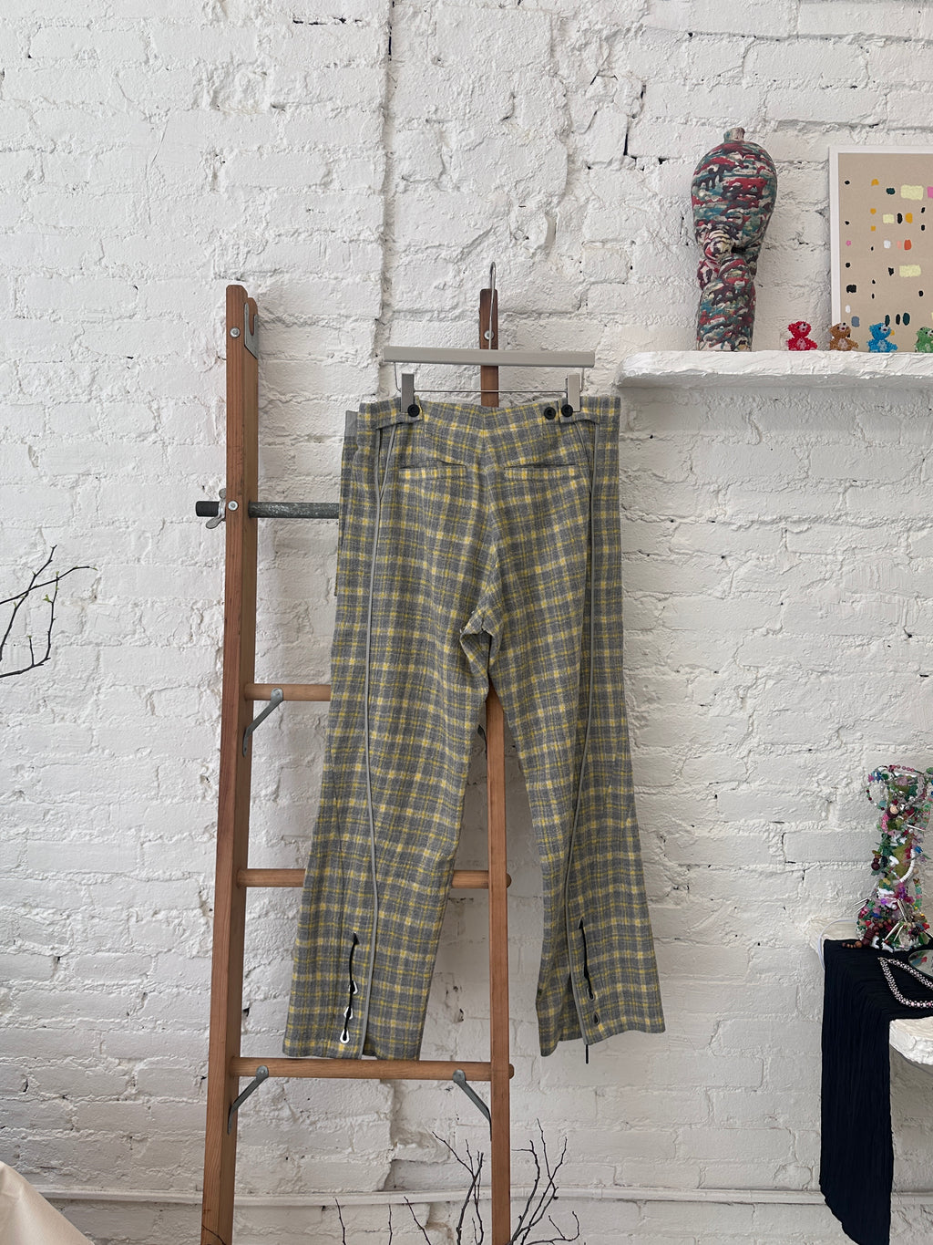 WAS-24458 KIKO KOSTADINOV Yellow Pattern Wool Pants