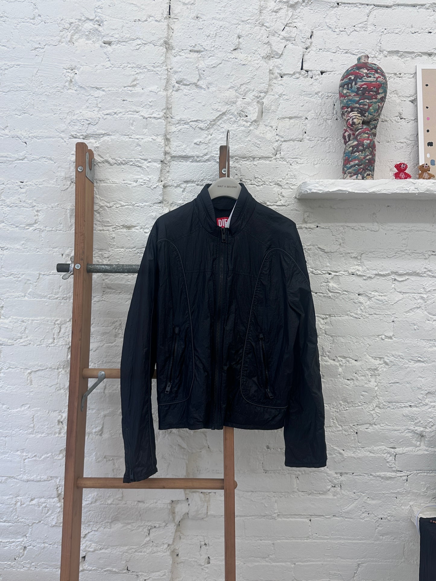 WAS-25560 Diesel Black nylon light jacket