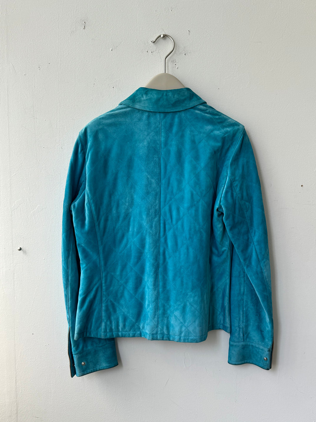 WAS-24WL429 Loro Piana Suede Blue Jacket