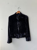 WAS-25591 Marc Jacobs Dotted Dark Blue Silk Jacket